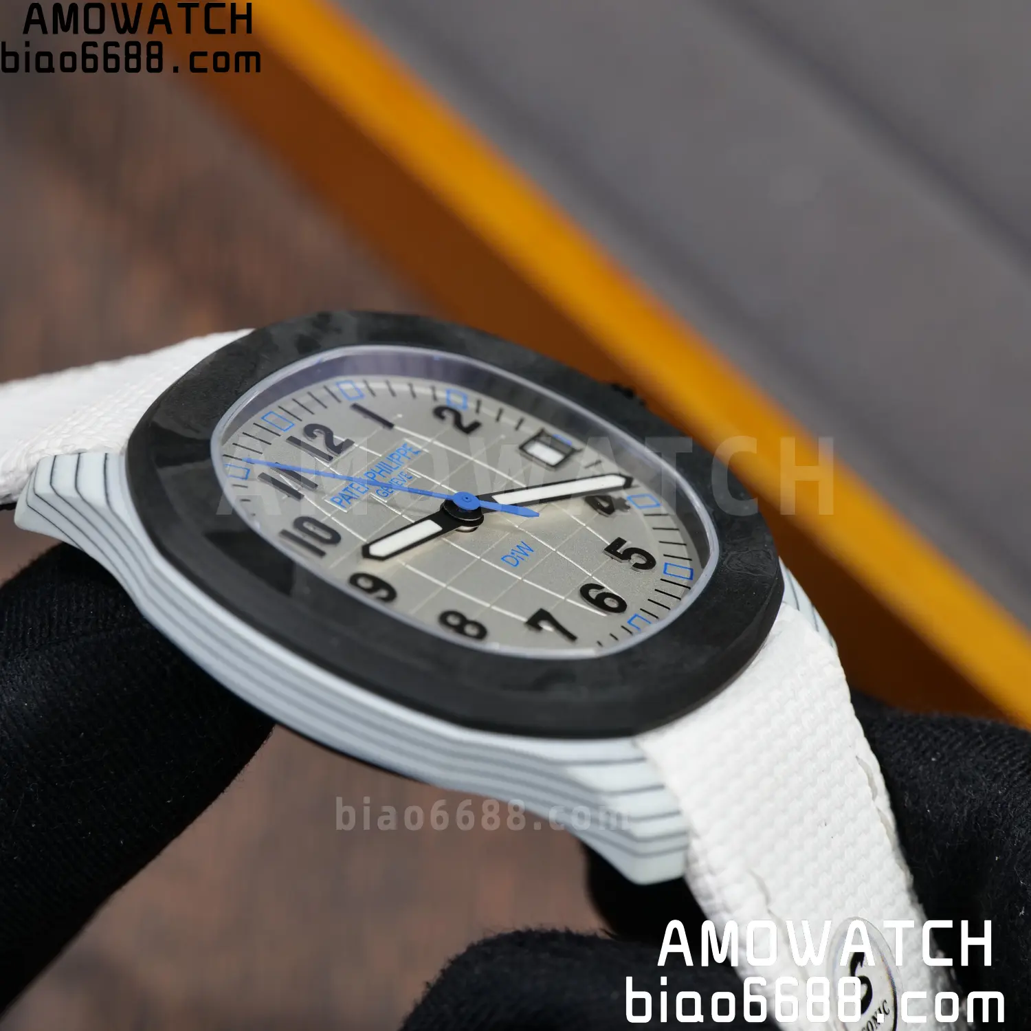 PP Aquanaut 5167 Polar Blue DIW SONIC Factory SF 1:1 Best Edition White Dial On White Nylon Strap DD324 91 68d3e8c049aa3a8 阿默表行AmoWatch