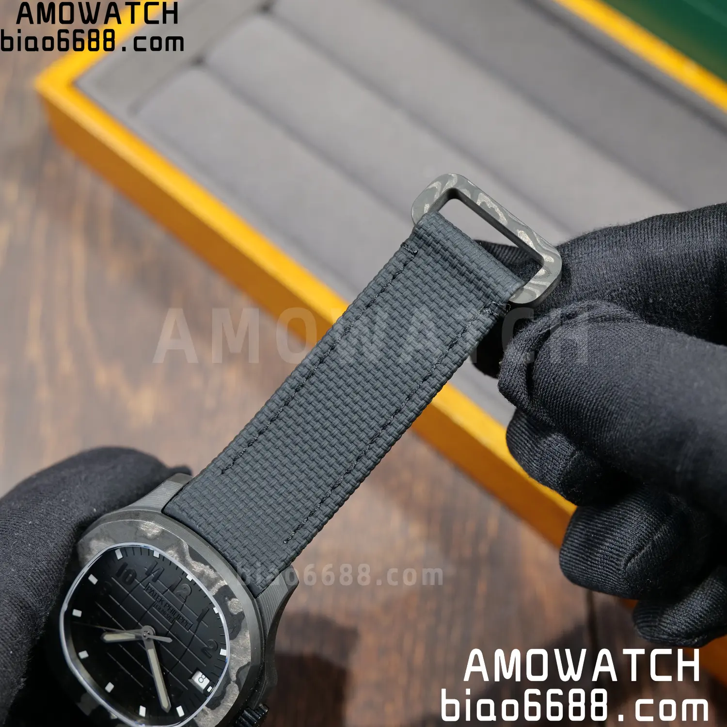 PP Aquanaut 5167 ALL Black DIW SONIC Factory SF 1:1 Best Edition Black Dial On Black Nylon Strap DD324 76 69a9a93b5e80ffd 阿默表行AmoWatch