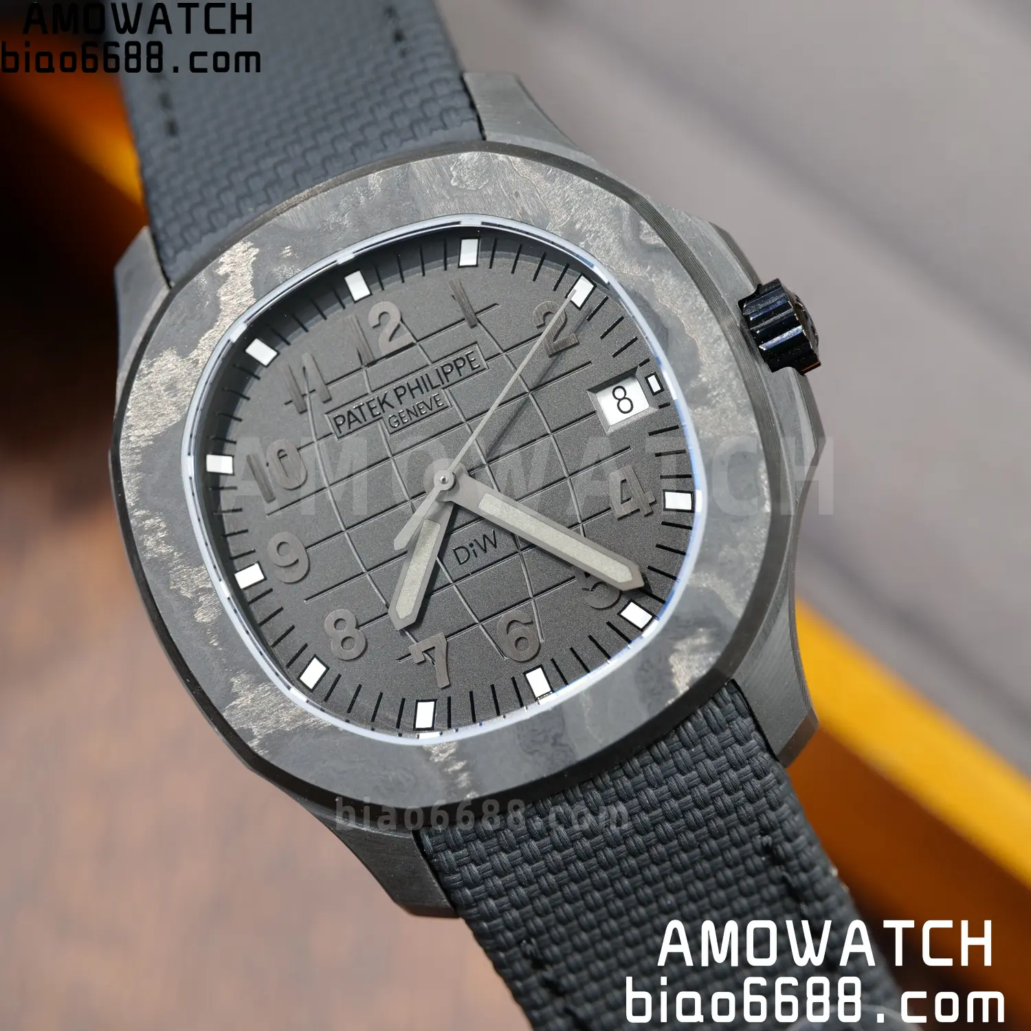 PP Aquanaut 5167 ALL Black DIW SONIC Factory SF 1:1 Best Edition Black Dial On Black Nylon Strap DD324 96 6a92105ea2c1a64 阿默表行AmoWatch