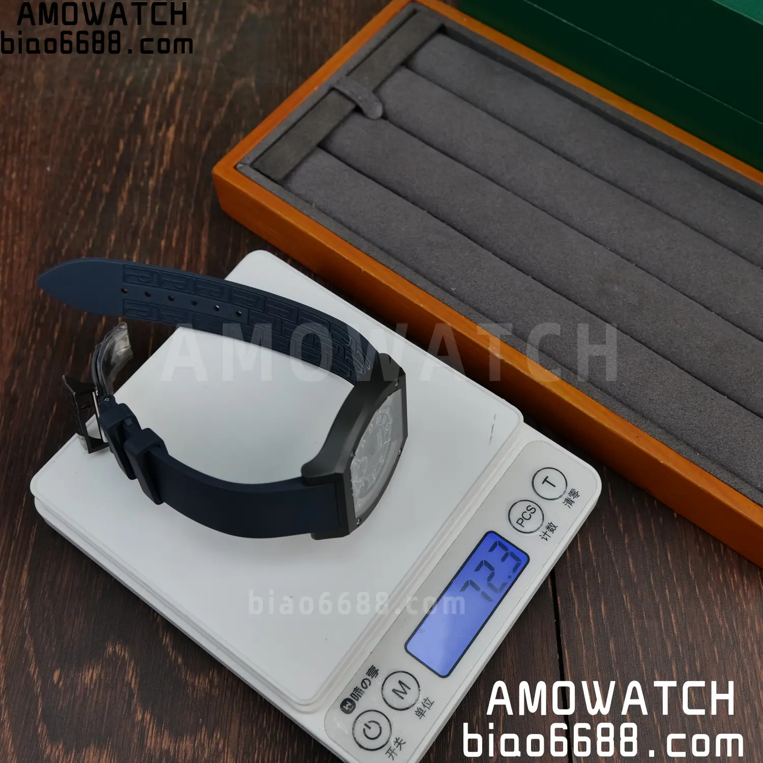 FPJ F.P.Journe Elegante PVD FJ Factory Best Edition Black Dial on Blue Rubber Strap Quartz V2 96 6be877963a7abe3 AMO Watch