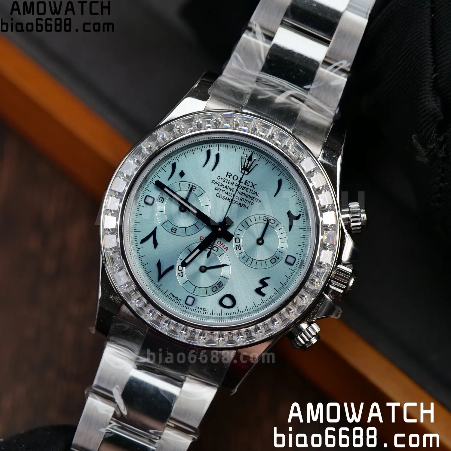 Rolex Daytona 116506 PPM Factory Best Edition Ice Blue Dial Crystal Markers on SS Bracelet 4130 98 6bf8f2423a5cf98 AMO Watch