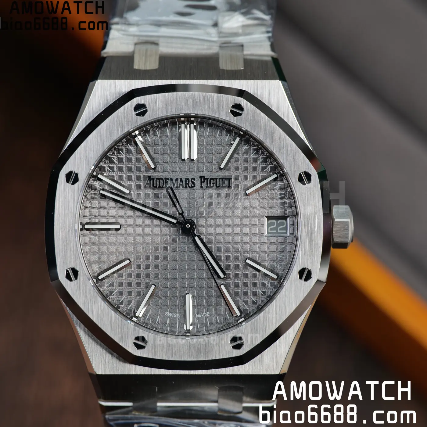 Royal Oak 41mm 15510 SS VSF 1:1 Best Edition Gray Textured Dial on SS Bracelet DD4302 Super Clone 92 6cf957ade3c4f13 AMO Watch