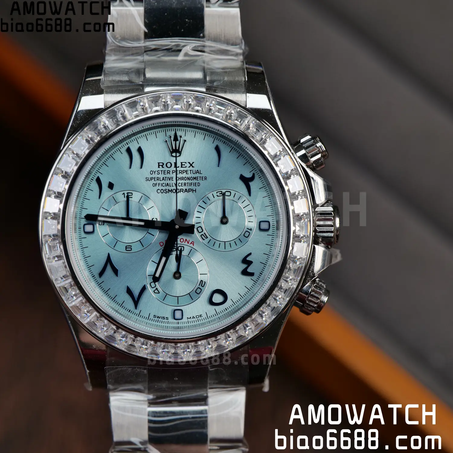 Rolex Daytona 116506 PPM Factory Best Edition Ice Blue Dial Crystal Markers on SS Bracelet 4130 82 6f14d130556dda8 AMO Watch