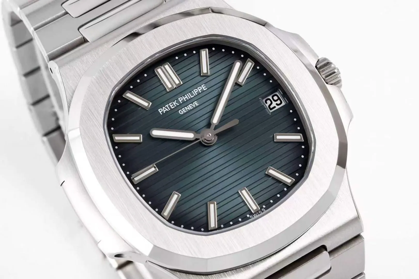 Nautilus 5711 DDF 1:1 Best Edition 2018 Blue Textured Dial on SS Bracelet DPB330 Super Clone V2 20 71da8859a7eb68a AMO Watch