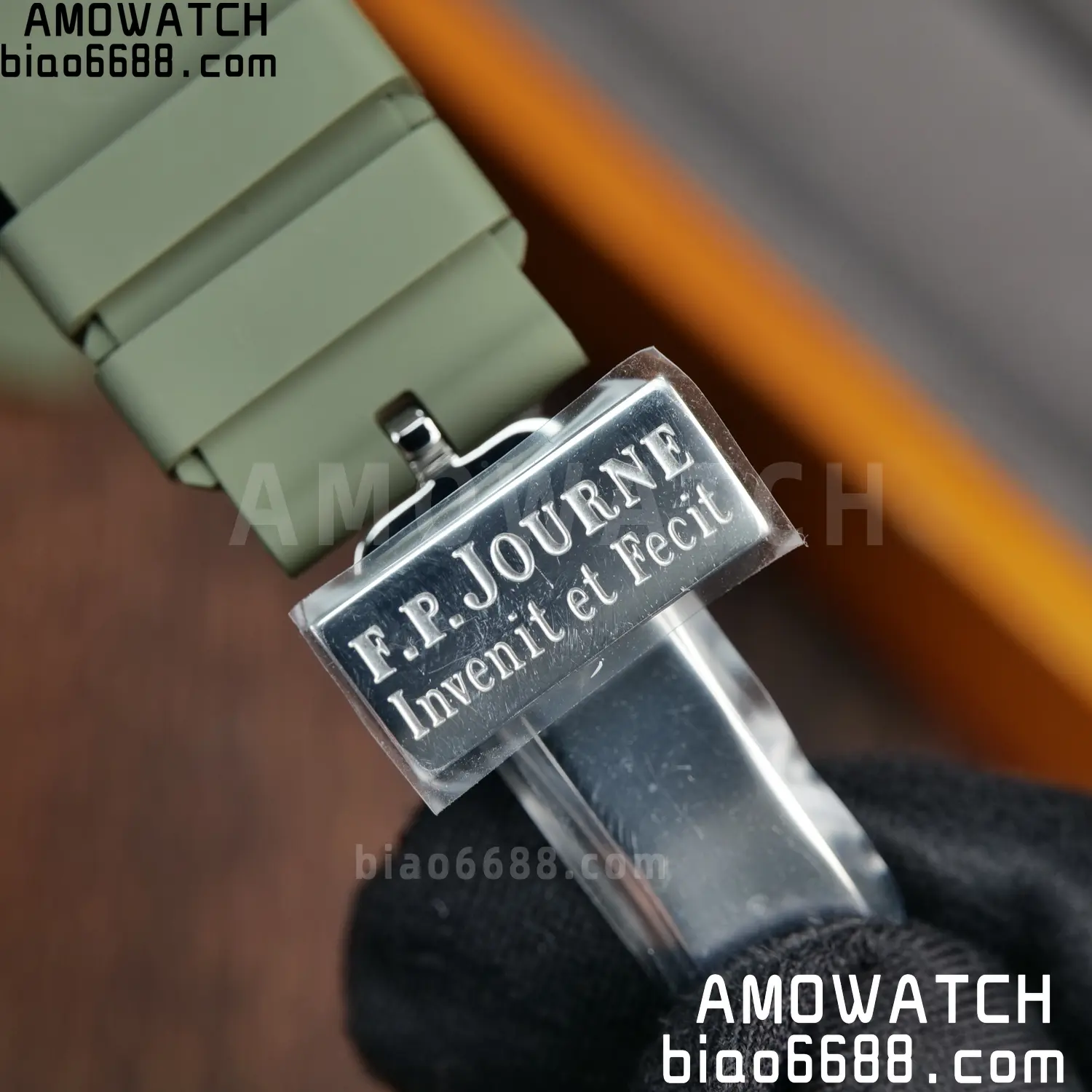 FPJ F.P.Journe Elegante FJ Factory Best Edition White Dial on Green Rubber Strap Quartz V2 106 71f04be435f7e76 AMO Watch