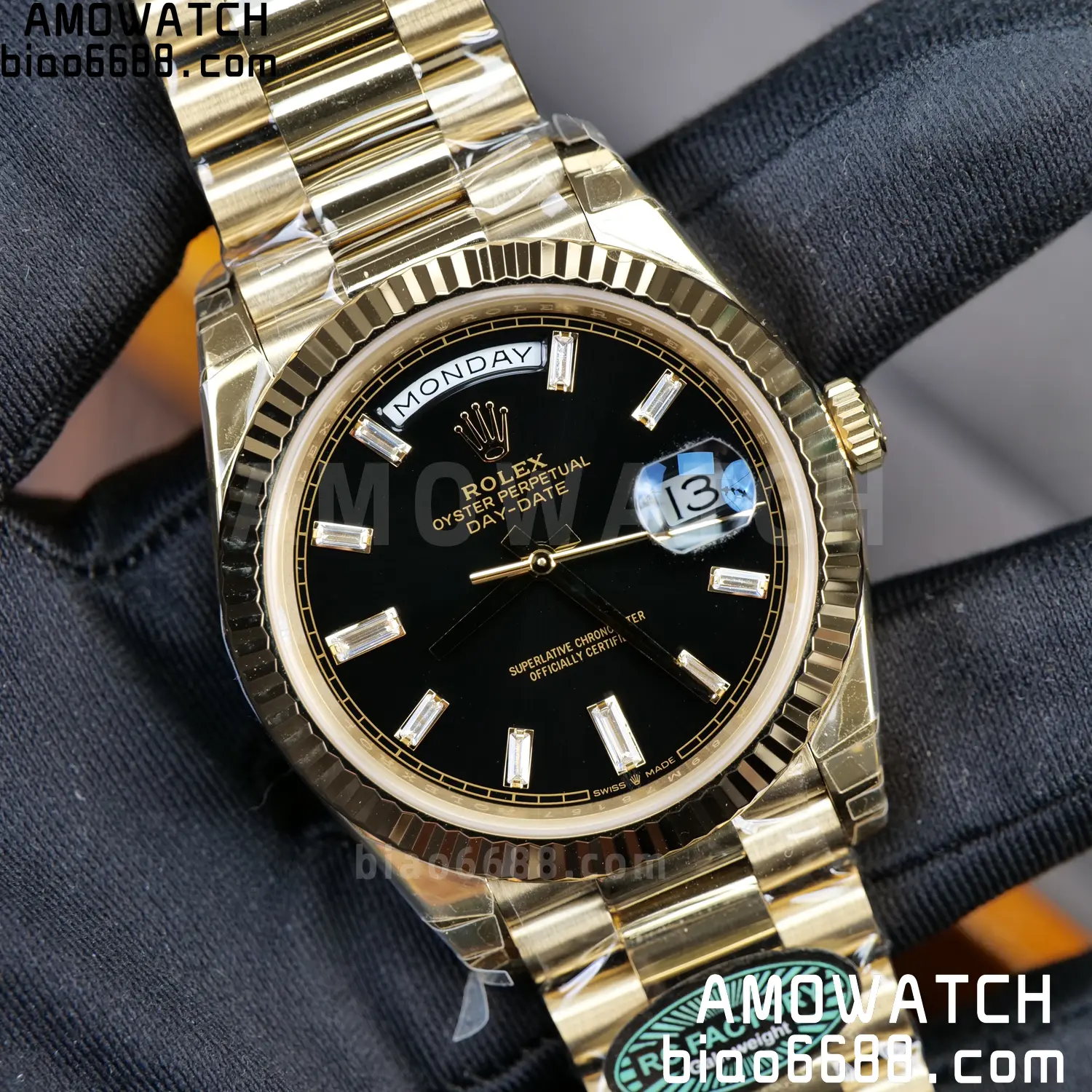 Rolex Day Date 40 YG 228238 RCF 1:1 Best Edition Black Dial on President Bracelet VR3255 (210g) 75 72bbb27d0844847 AMO Watch