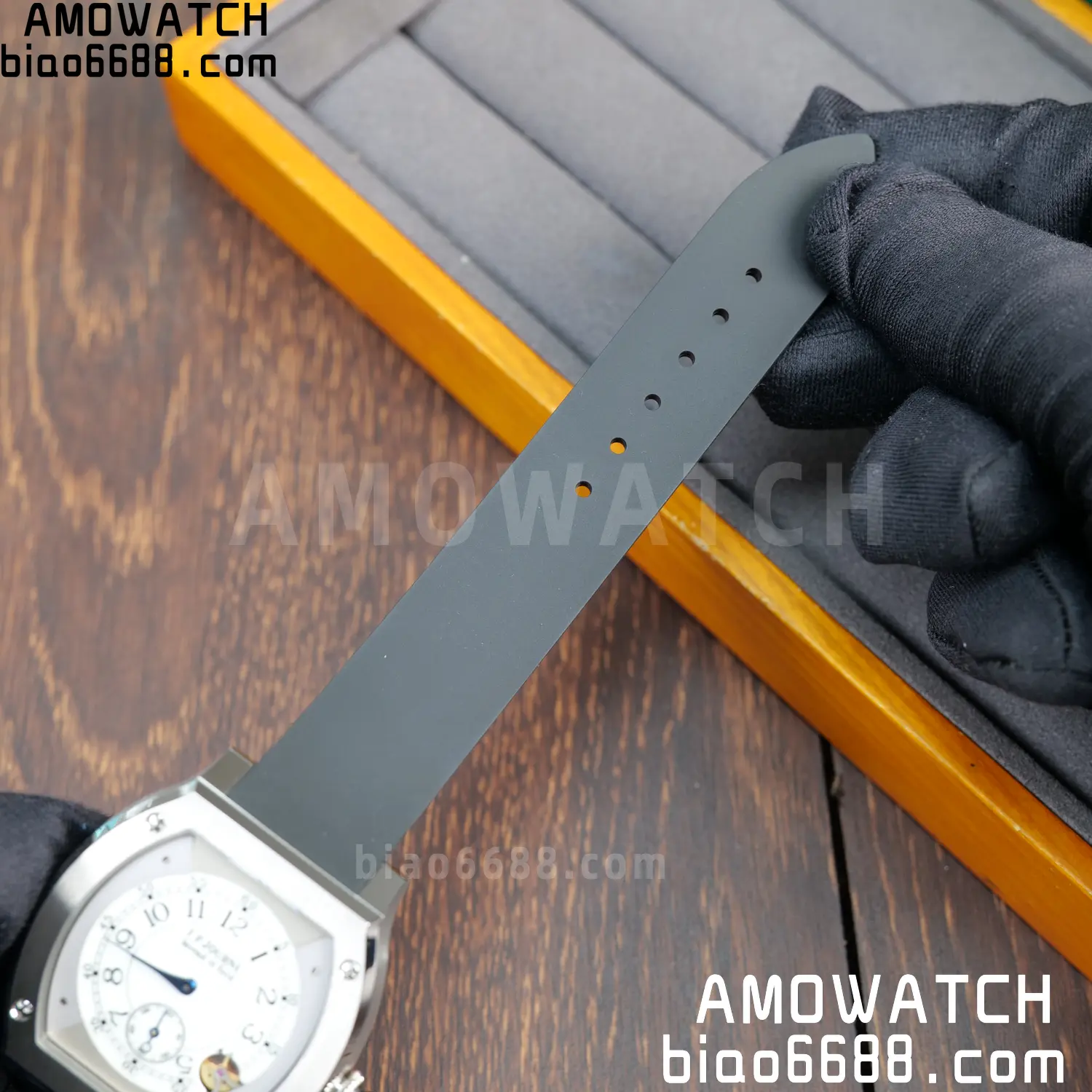 FPJ F.P.Journe Elegante FJ Factory Best Edition White Dial on Black Rubber Strap Quartz V2 84 746a77d1f154327 AMO Watch