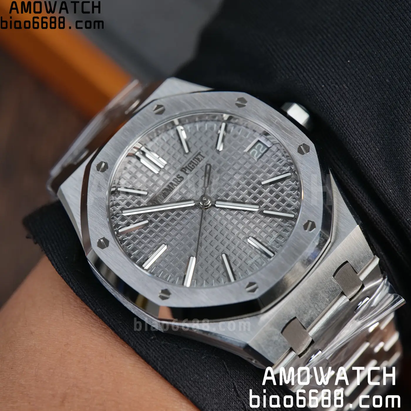 Royal Oak 41mm 15510 SS VSF 1:1 Best Edition Gray Textured Dial on SS Bracelet DD4302 Super Clone 122 7495880cba20f1e AMO Watch