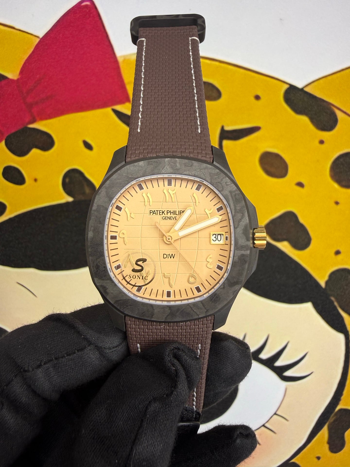 PP Aquanaut 5167 Desert Eagle DIW SONIC Factory SF 1:1 Best Edition RG Dial On Brown Nylon Strap DD324 26 753ab09a55d6f48 阿默表行AmoWatch