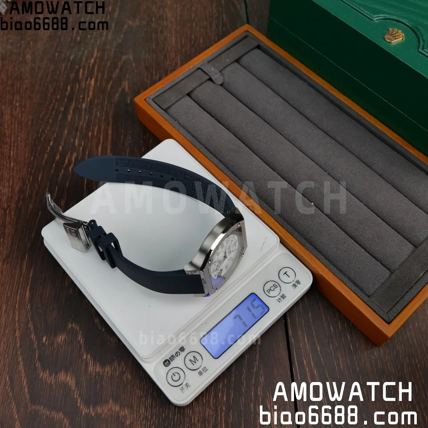 FPJ F.P.Journe Elegante FJ Factory Best Edition White Dial on Blue Rubber Strap Quartz V2 80 773e734907bc033 AMO Watch