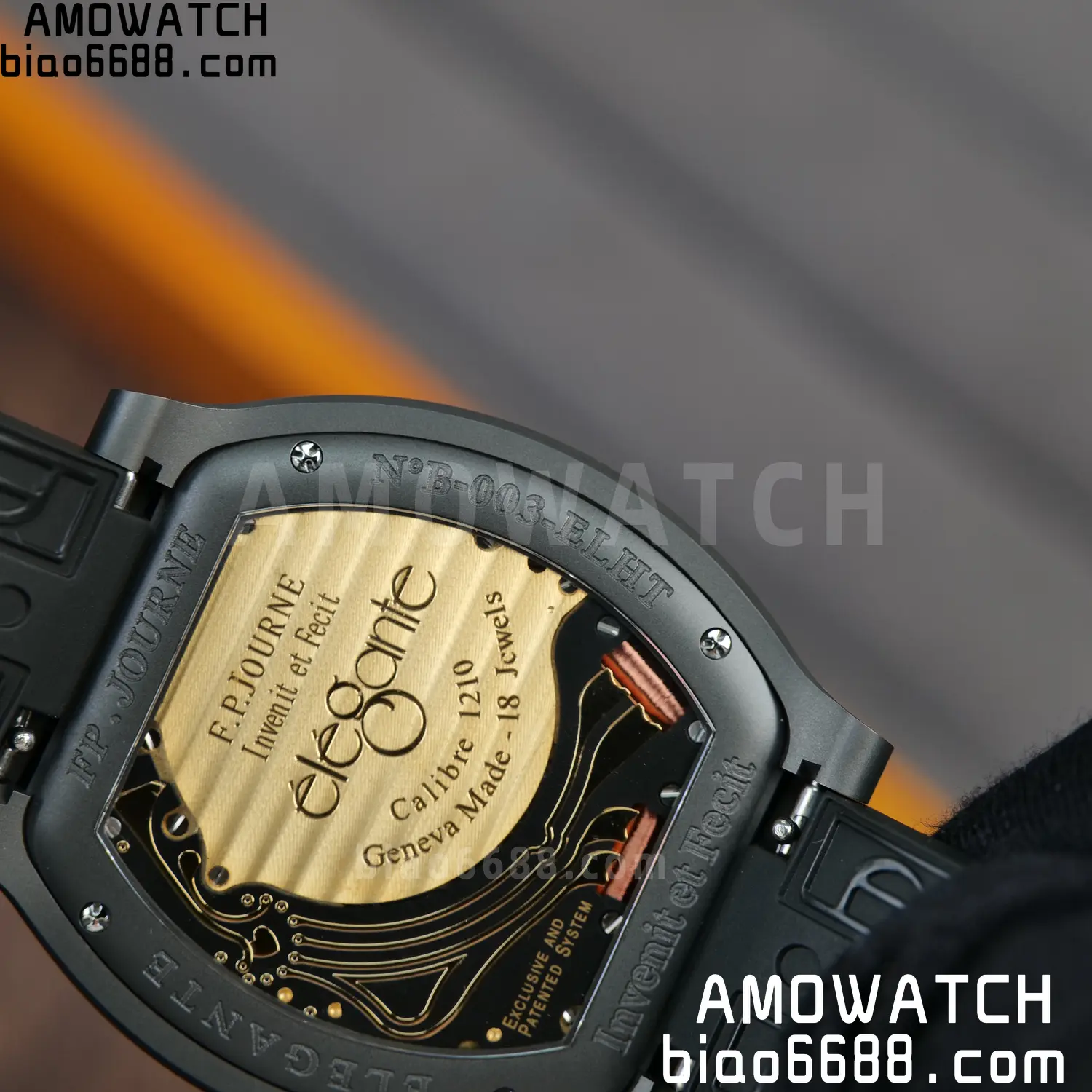 FPJ F.P.Journe Elegante PVD FJ Factory Best Edition Green Dial on Black Rubber Strap Quartz V2 97 78d27f1fdd3da26 AMO Watch