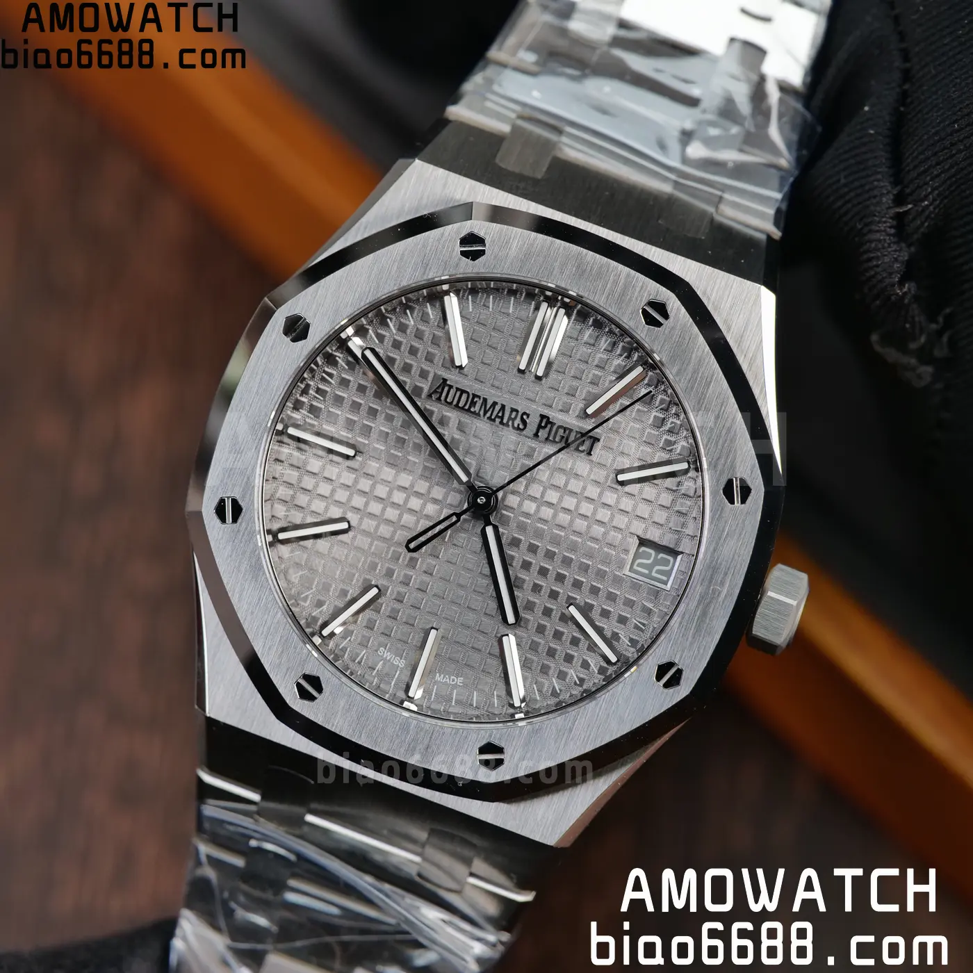 Royal Oak 41mm 15510 SS VSF 1:1 Best Edition Gray Textured Dial on SS Bracelet DD4302 Super Clone 111 79082c70a44d1ad AMO Watch