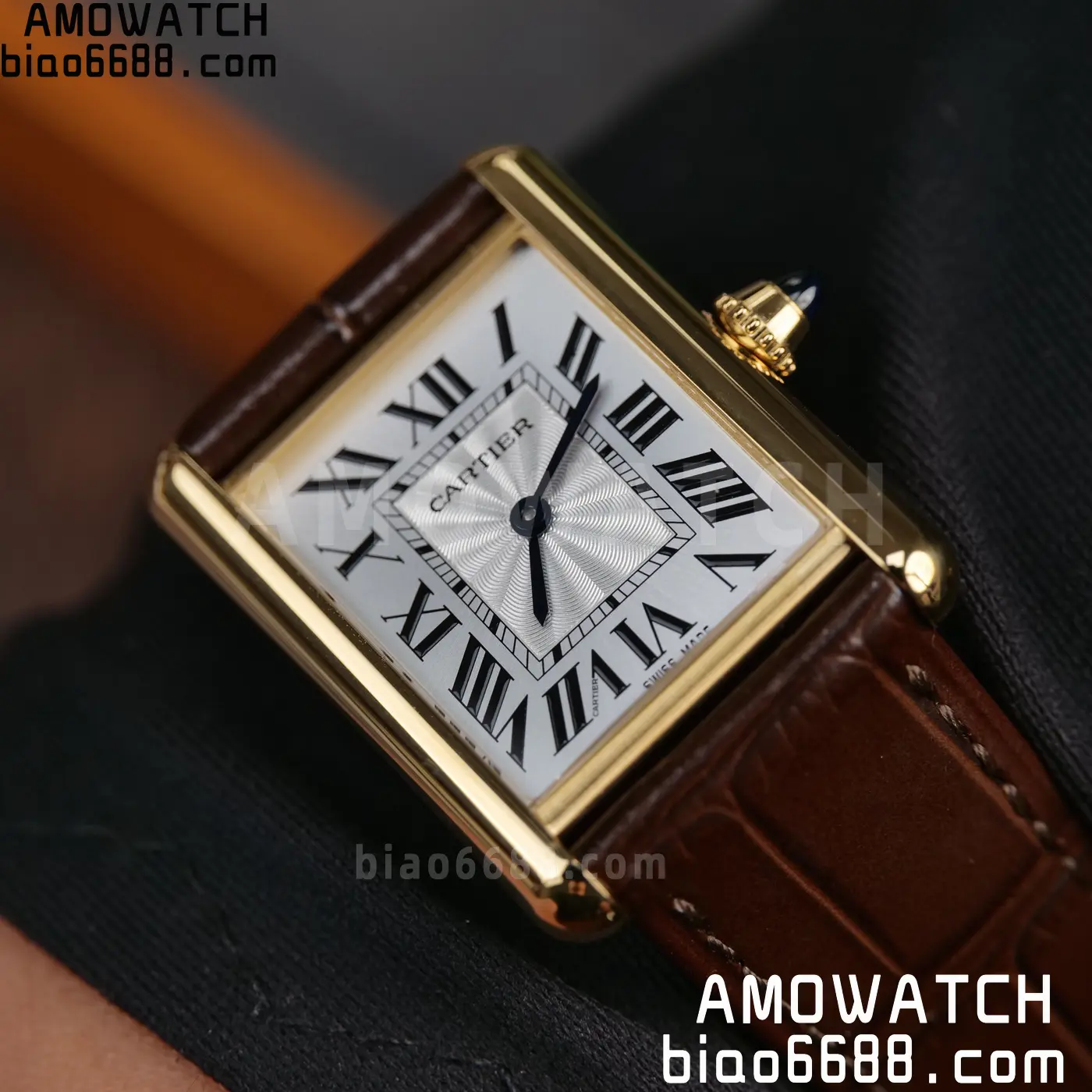 CARTIER Tank Must YG W1529756 25.5mm F1 Facftory 1:1 Best Edition White Dial on Brown Leather Strap Ronda 92 7a86df0ec26ac04 AMO Watch
