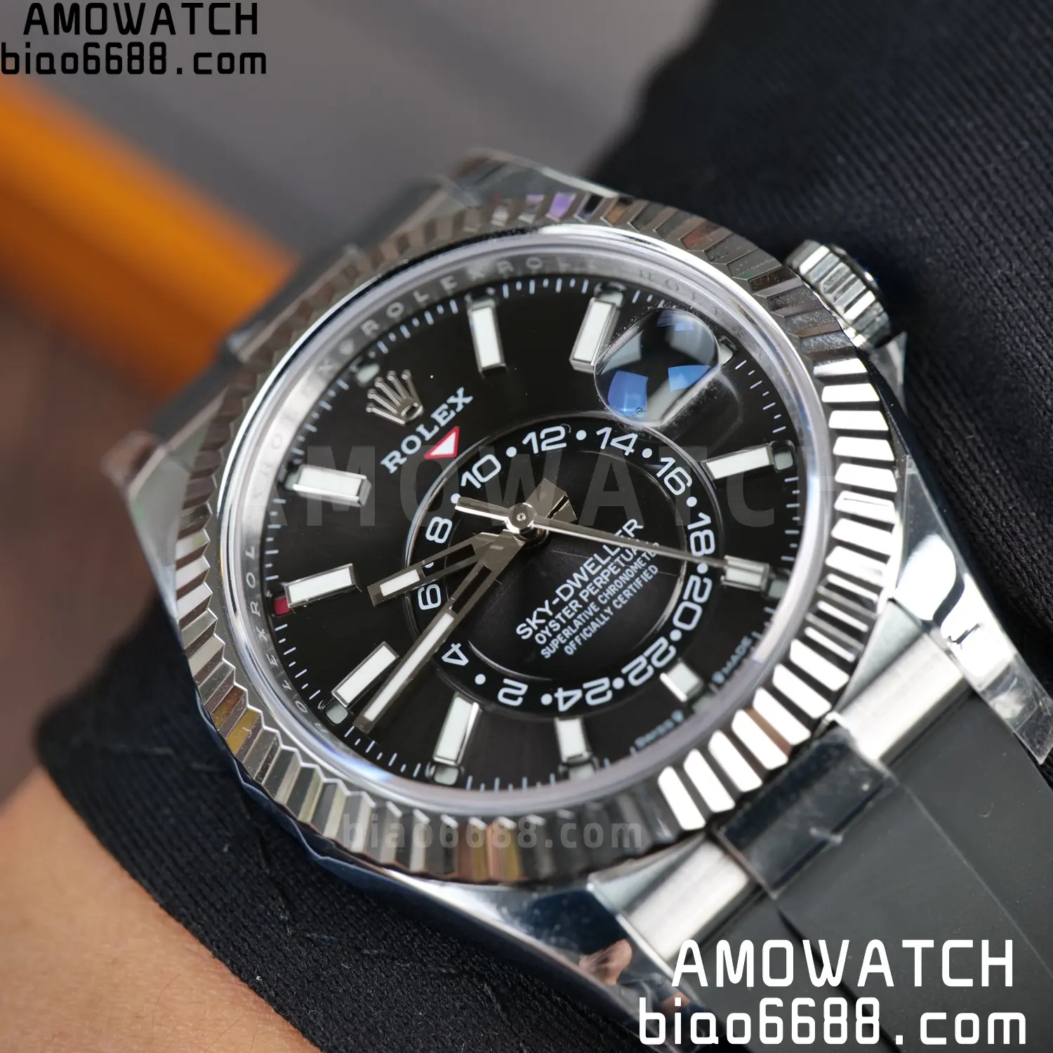 Rolex Sky-Dweller 336239 SS ZF 1:1 Best Edition Black Dial on Oysterflex Strap A23J (Gain Weight) 54 7c40b72777cc956 阿默表行AmoWatch