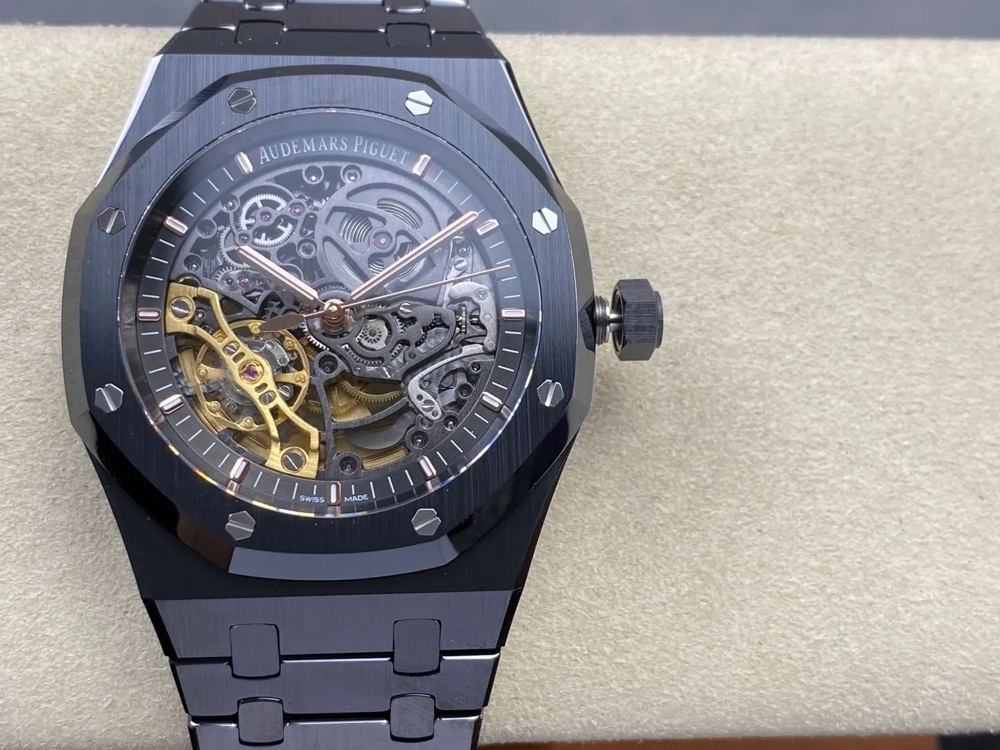 AP Royal Oak 41mm Ceramic 15416CE THBF 1:1 Best Edition on Ceramic Bracelet V3 (Free Sprung) 30 7e50b5fd0f0108f AMO Watch