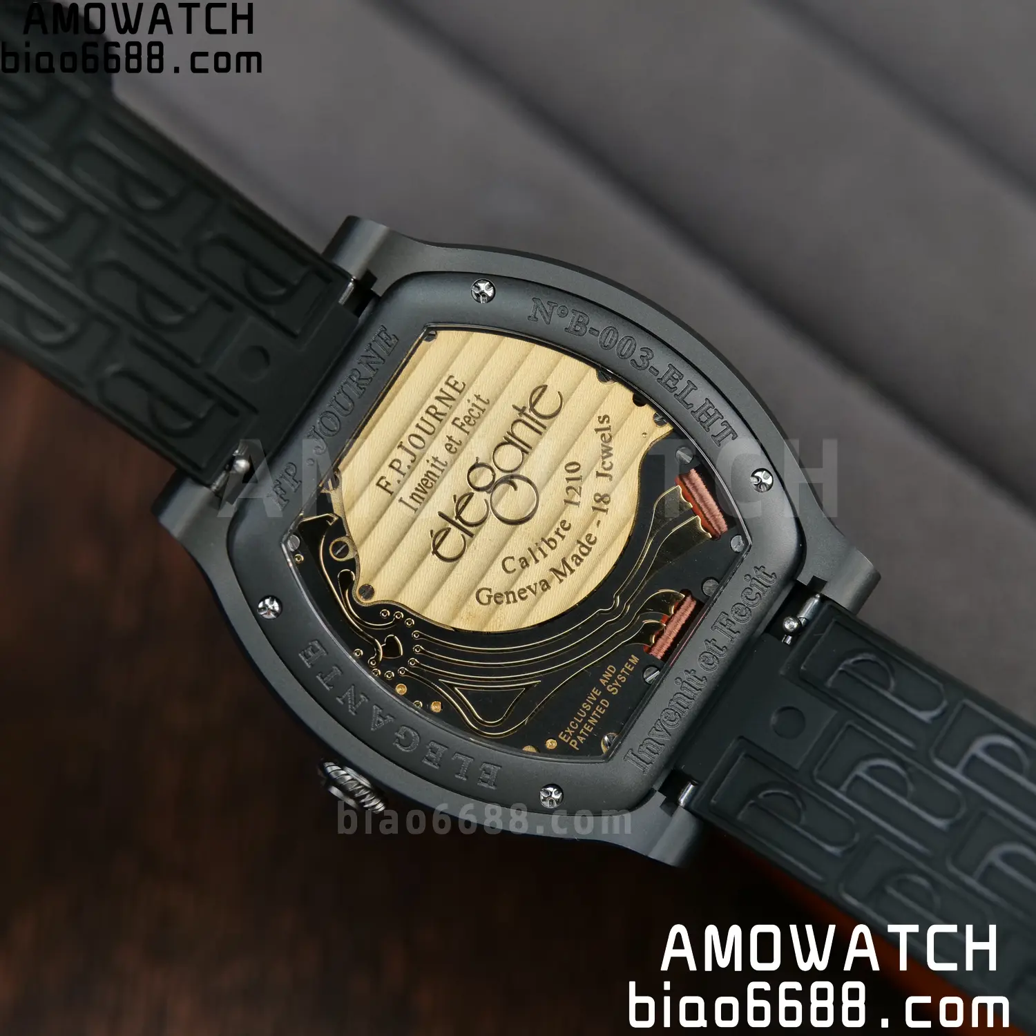 FPJ F.P.Journe Elegante PVD FJ Factory Best Edition Green Dial on Black Rubber Strap Quartz V2 95 7fb29969ce68acb AMO Watch
