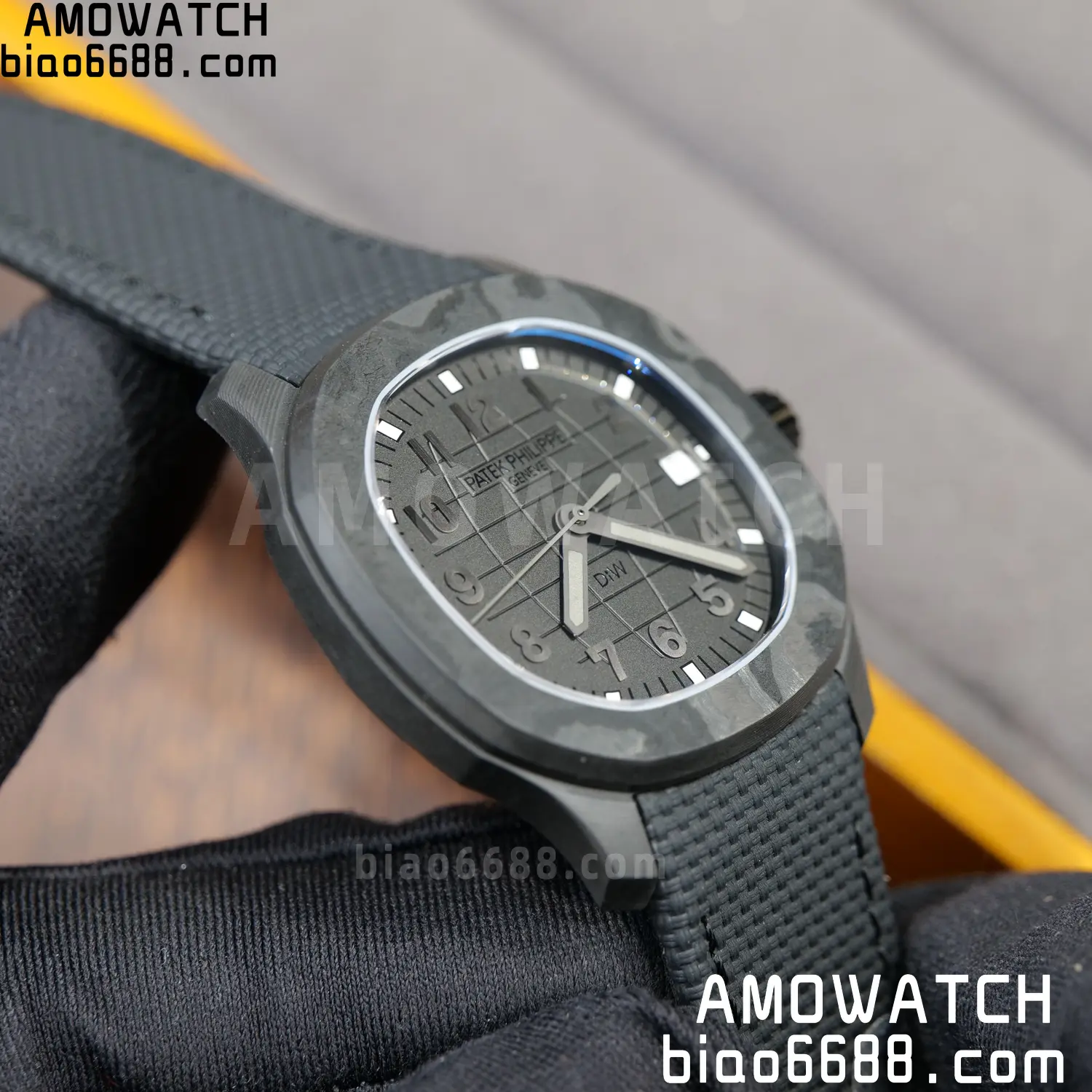PP Aquanaut 5167 ALL Black DIW SONIC Factory SF 1:1 Best Edition Black Dial On Black Nylon Strap DD324 86 801aaa71b1410be 阿默表行AmoWatch