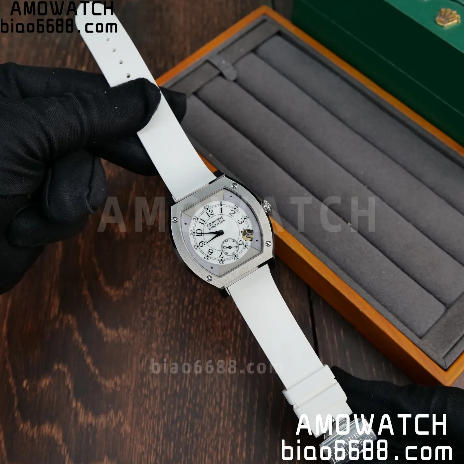 FPJ F.P.Journe Elegante FJ Factory Best Edition White Dial on White Rubber Strap Quartz V2 78 81946a706701354 AMO Watch