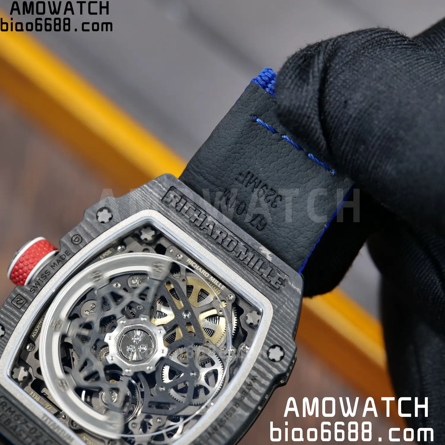 RICHARD MILLE RM67-02 Black NTPT RICH Factory PRO 1:1 France Blue/Red/White Skeleton Dial CRMA7 Super Clone V2 104 83fa85af023c8ab 阿默表行AmoWatch