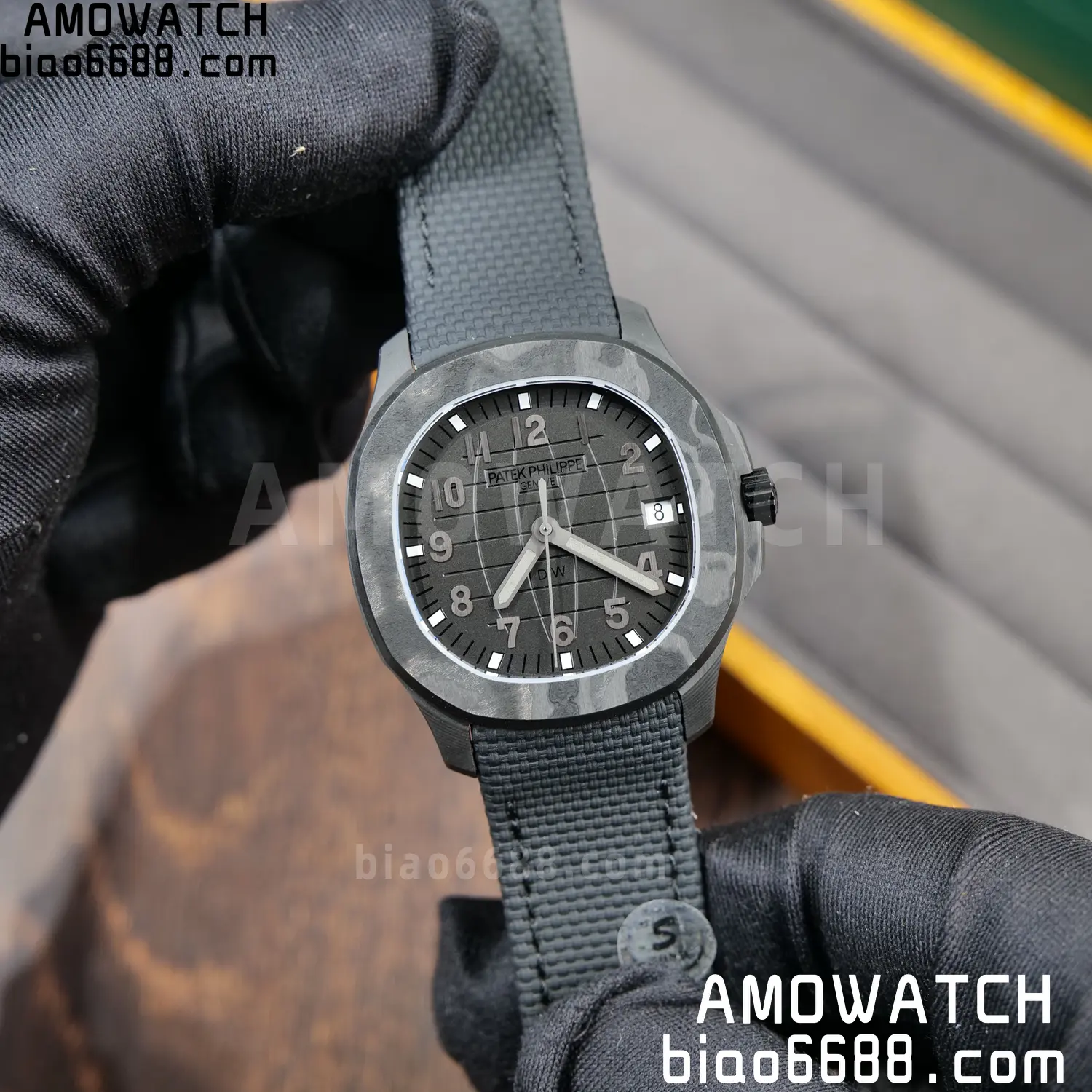 PP Aquanaut 5167 ALL Black DIW SONIC Factory SF 1:1 Best Edition Black Dial On Black Nylon Strap DD324 74 845f0908e80e658 阿默表行AmoWatch