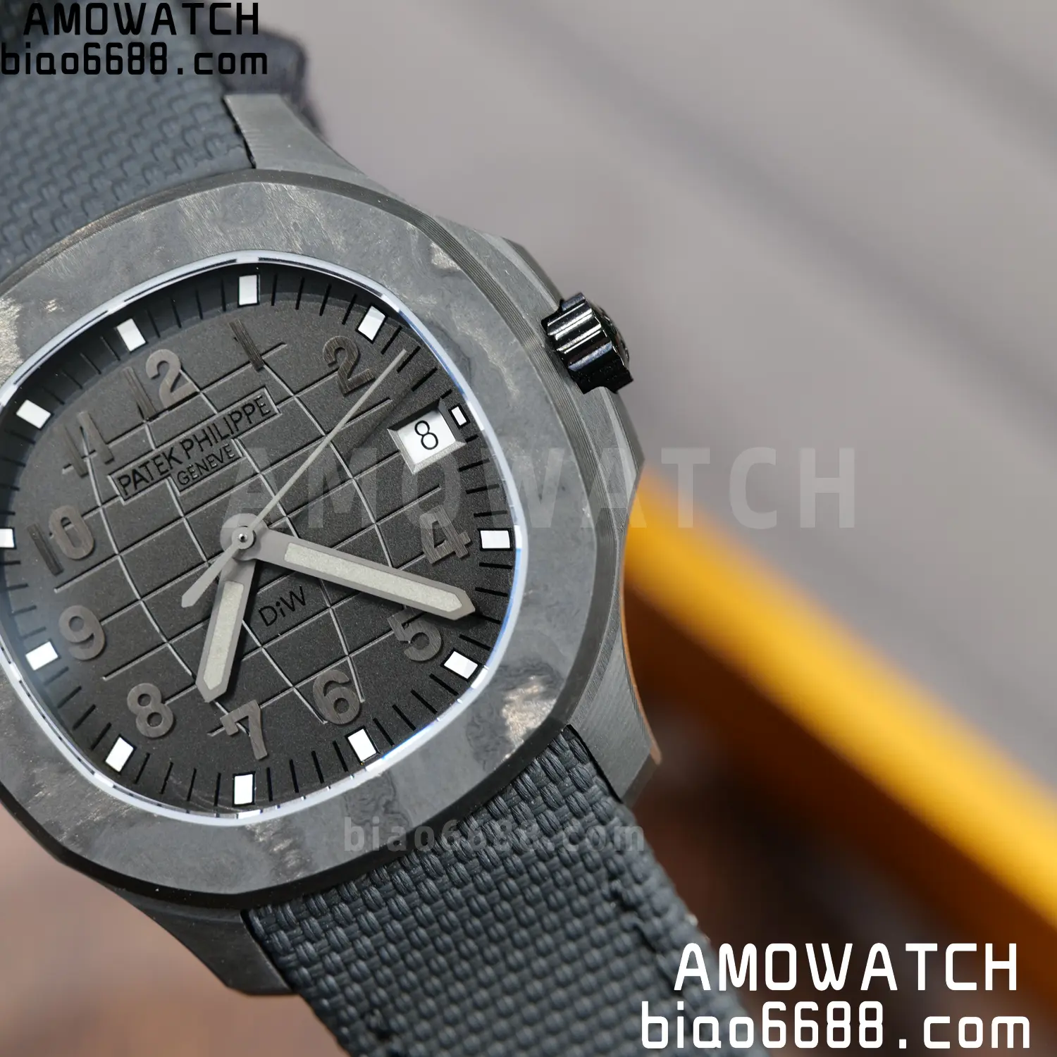 PP Aquanaut 5167 ALL Black DIW SONIC Factory SF 1:1 Best Edition Black Dial On Black Nylon Strap DD324 89 86369a2efc9e63e 阿默表行AmoWatch