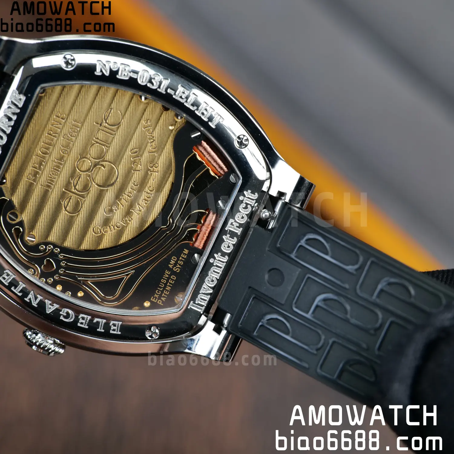 FPJ F.P.Journe Elegante FJ Factory Best Edition White Dial on Black Rubber Strap Quartz V2 110 869f6472f66853d AMO Watch