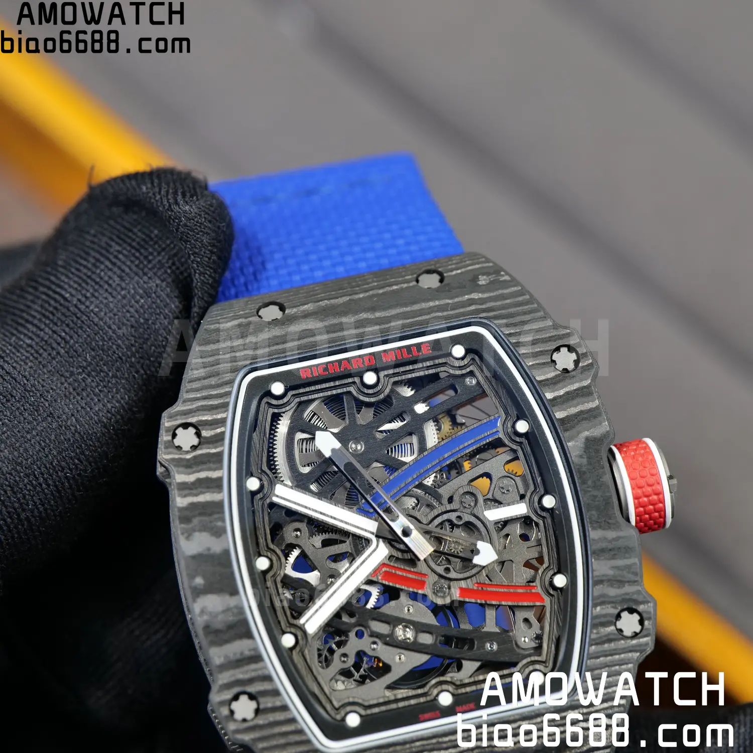 RICHARD MILLE RM67-02 Black NTPT RICH Factory PRO 1:1 France Blue/Red/White Skeleton Dial CRMA7 Super Clone V2 93 8ae276aa0b4af2f 阿默表行AmoWatch