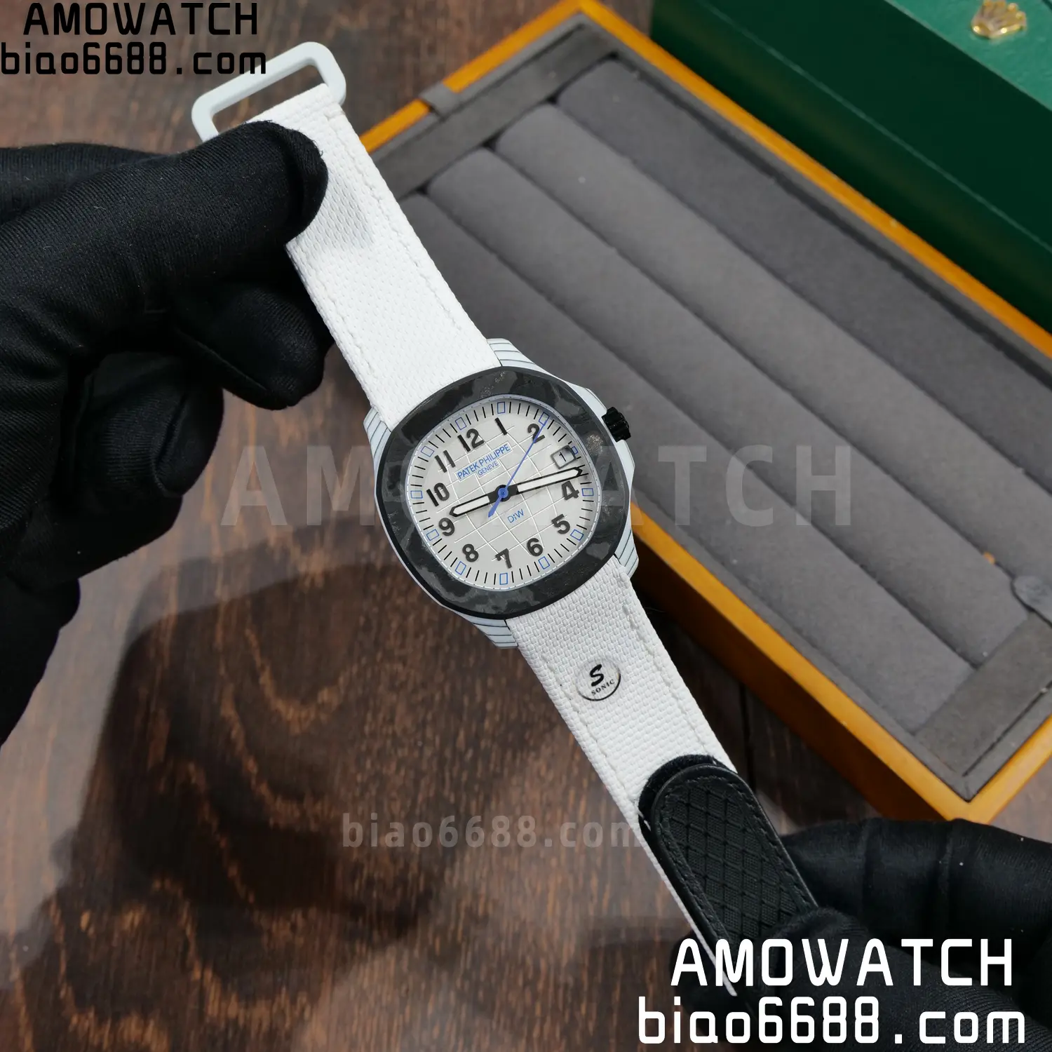 PP Aquanaut 5167 Polar Blue DIW SONIC Factory SF 1:1 Best Edition White Dial On White Nylon Strap DD324 72 8da923c30c1d13f 阿默表行AmoWatch