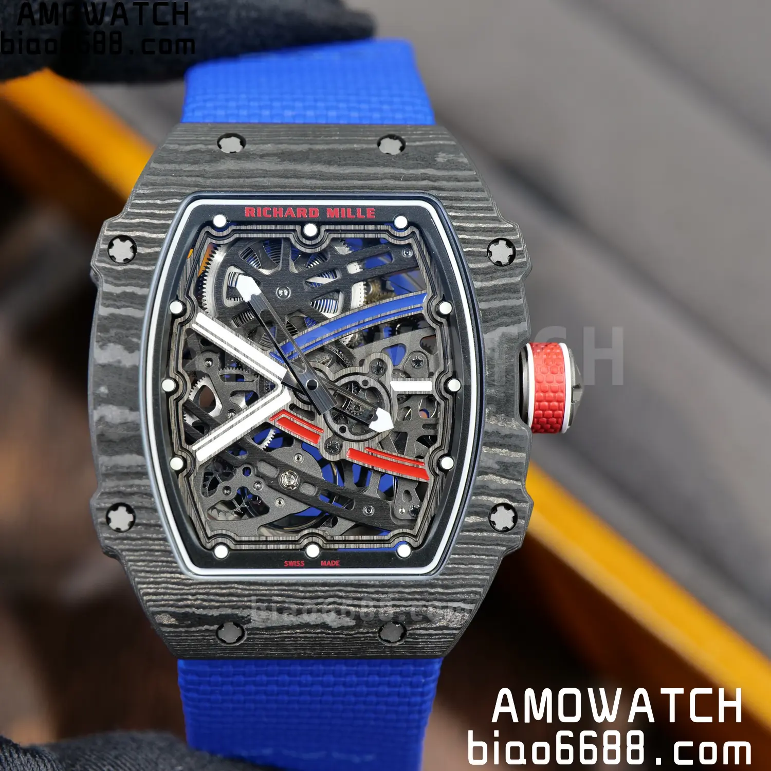 RICHARD MILLE RM67-02 Black NTPT RICH Factory PRO 1:1 France Blue/Red/White Skeleton Dial CRMA7 Super Clone V2 81 8db833bd07ef4fb 阿默表行AmoWatch