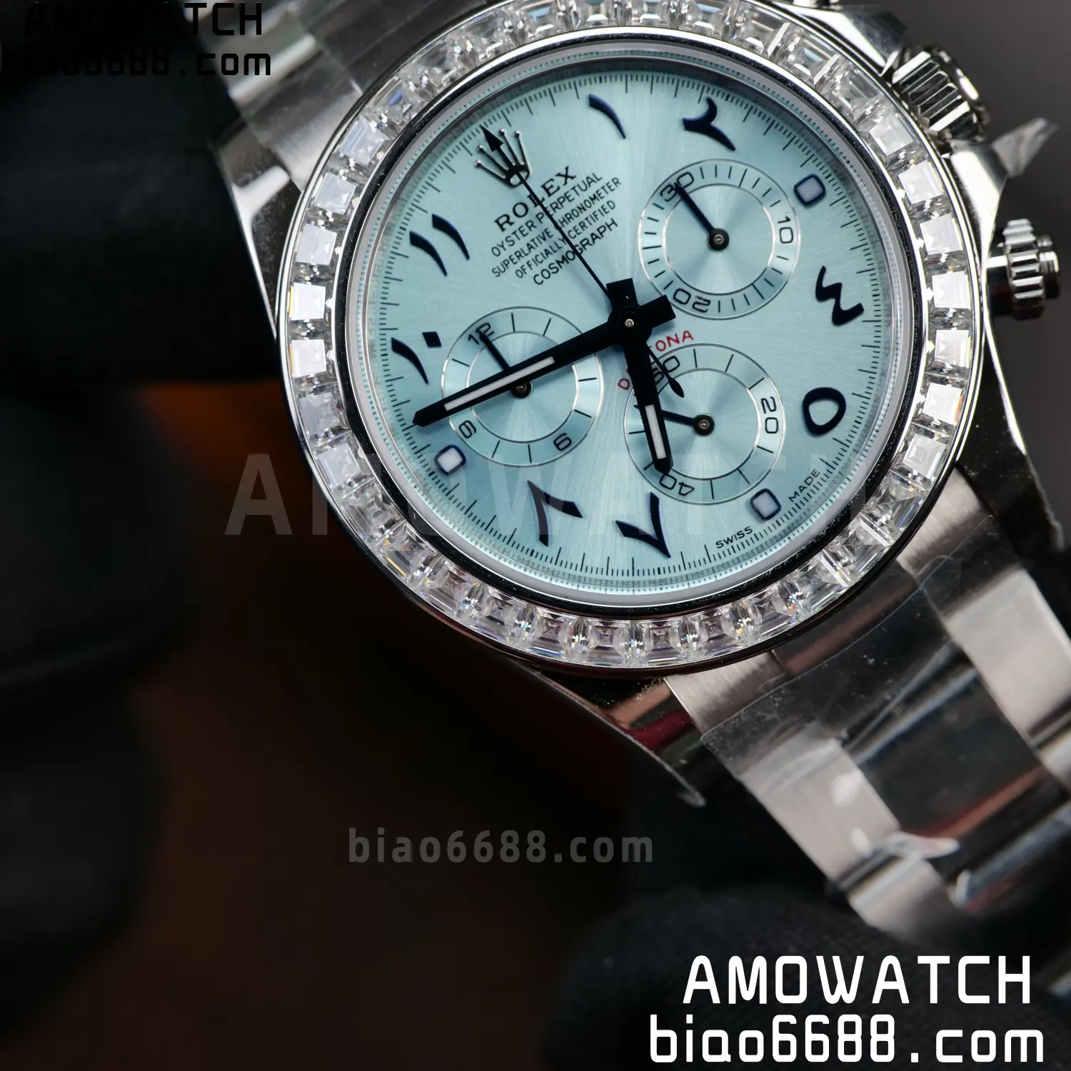 Rolex Daytona 116506 PPM Factory Best Edition Ice Blue Dial Crystal Markers on SS Bracelet 4130 93 8e12fa05d650921 AMO Watch