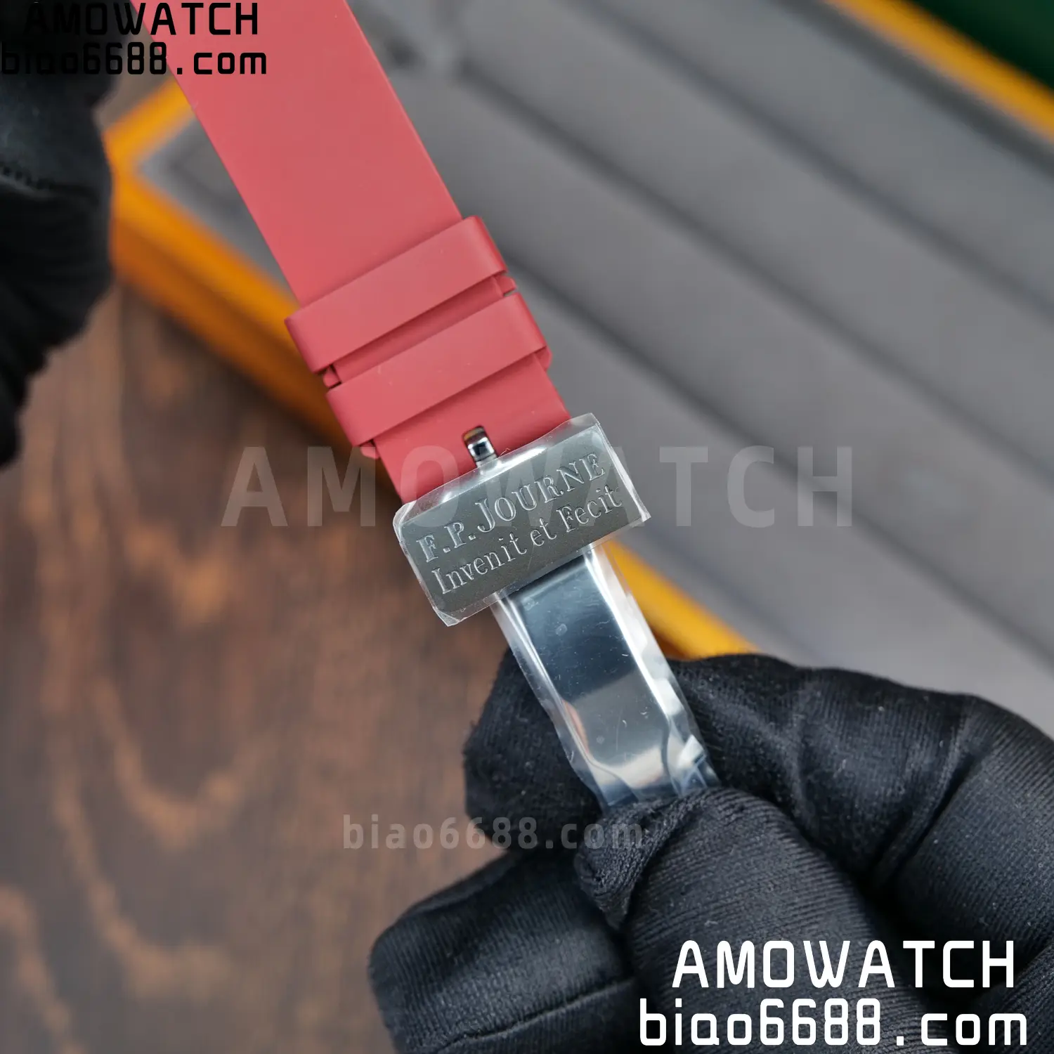 FPJ F.P.Journe Elegante PVD FJ Factory Best Edition Red Dial on RedRubber Strap Quartz V2 91 93e3e74ab1d435d AMO Watch