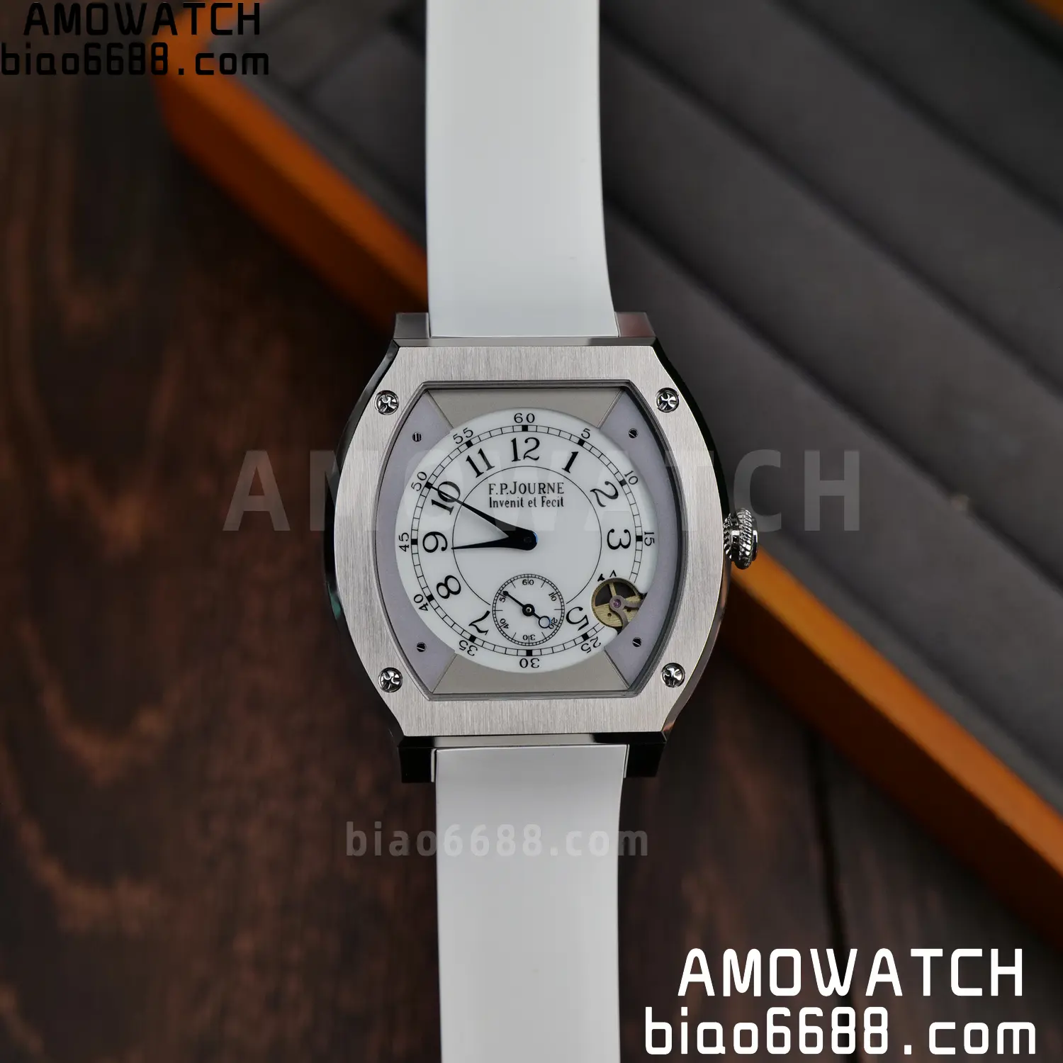 FPJ F.P.Journe Elegante FJ Factory Best Edition White Dial on White Rubber Strap Quartz V2 84 94f0d639840b0c7 AMO Watch