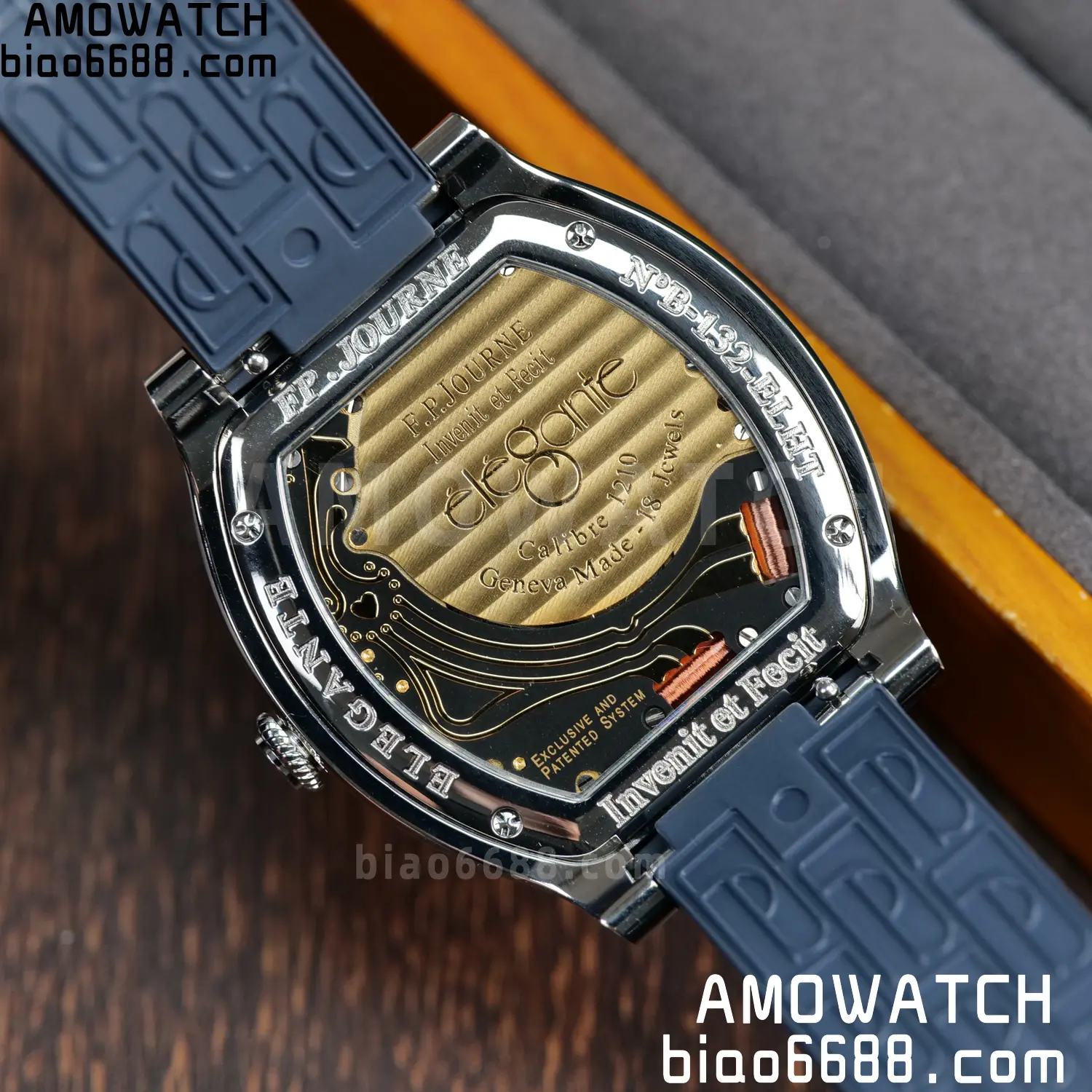 FPJ F.P.Journe Elegante FJ Factory Best Edition White Dial on Blue Rubber Strap Quartz V2 107 95d33498afd92c7 AMO Watch