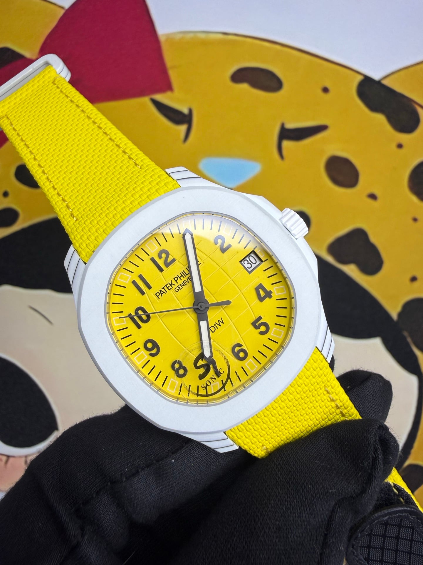 PP Aquanaut 5167 Lemon DIW SONIC Factory SF 1:1 Best Edition Yellow Dial On Yellow Nylon Strap DD324 26 99ceb02e473ba3e 阿默表行AmoWatch