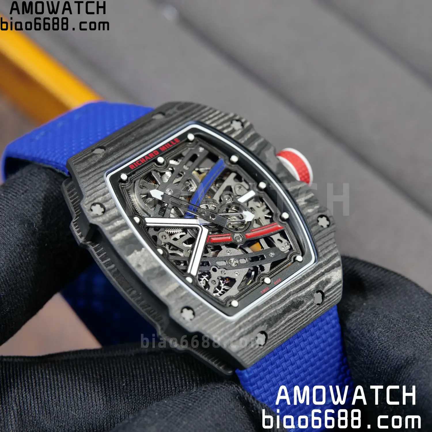 RICHARD MILLE RM67-02 Black NTPT RICH Factory PRO 1:1 France Blue/Red/White Skeleton Dial CRMA7 Super Clone V2 87 9a3af35429e11ae 阿默表行AmoWatch