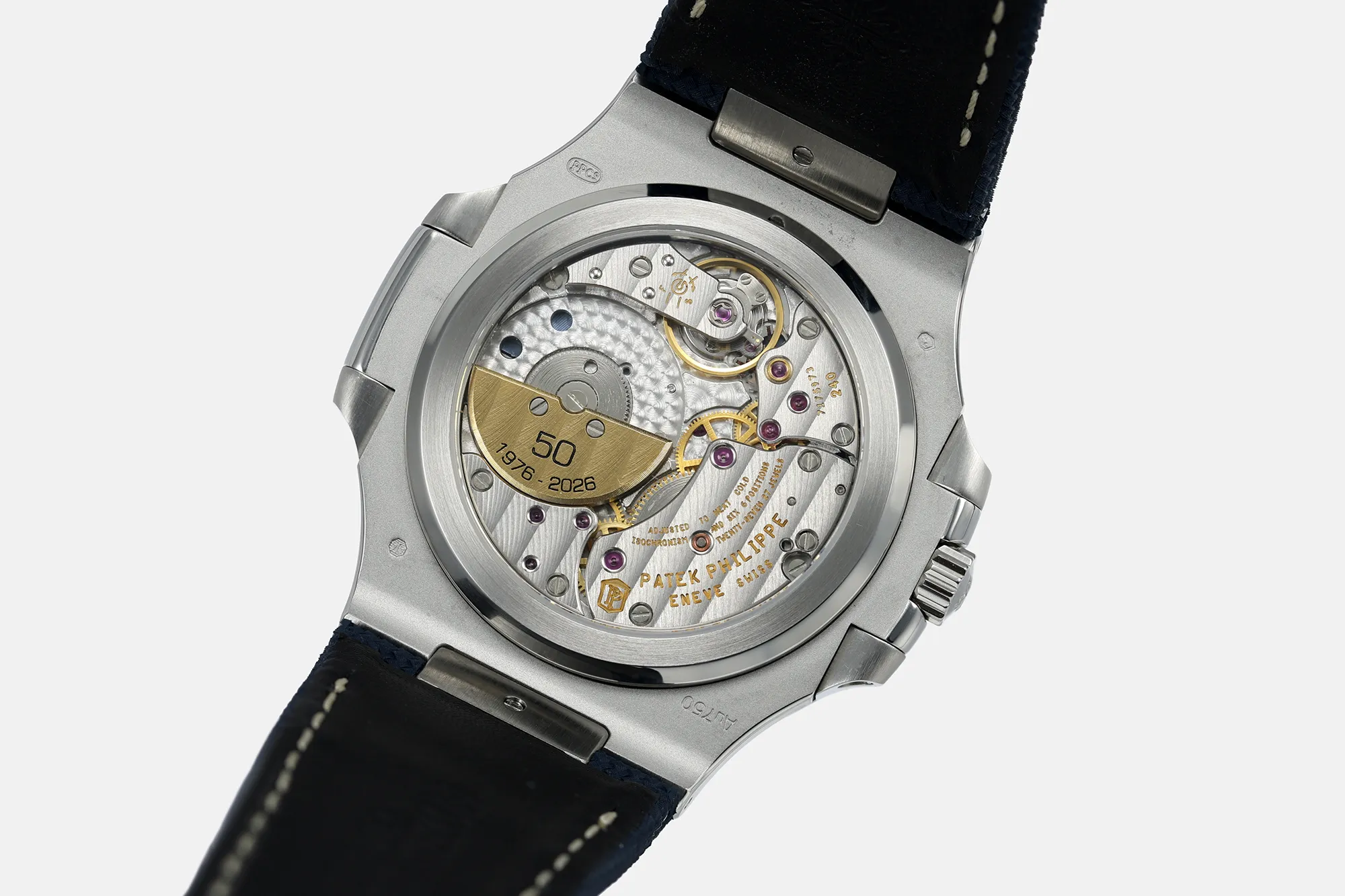 PP Nautilus 5810 PPF Best Edition Blue Dial on BlueStrap A240 26 9ac5855b8236693 AMO Watch