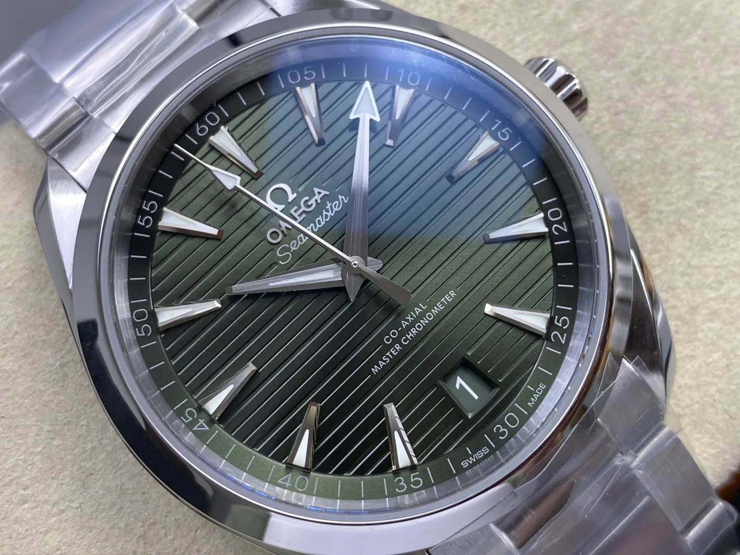 OMEGA Aqua Terra 150M Master 38mm SS VSF 1:1 Best Edition Green Dial On SS Bracelet Super Clone A8800 23 9afa8cf1dd15349 AMO Watch