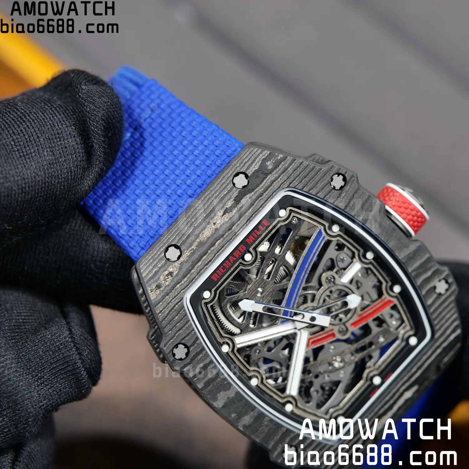 RICHARD MILLE RM67-02 Black NTPT RICH Factory PRO 1:1 France Blue/Red/White Skeleton Dial CRMA7 Super Clone V2 89 9b2da6c0706de0a 阿默表行AmoWatch
