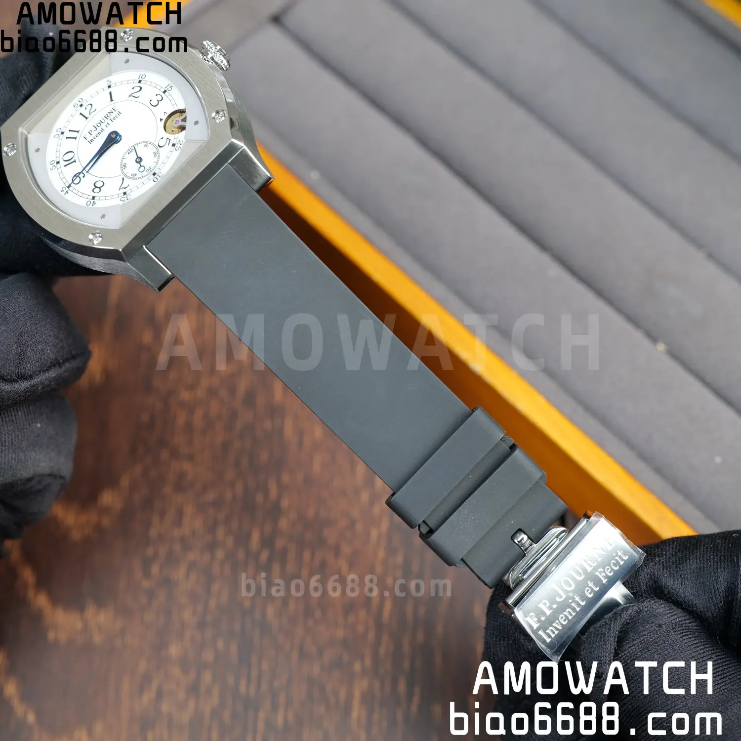 FPJ F.P.Journe Elegante FJ Factory Best Edition White Dial on Black Rubber Strap Quartz V2 85 9db9f6a79a1777f AMO Watch