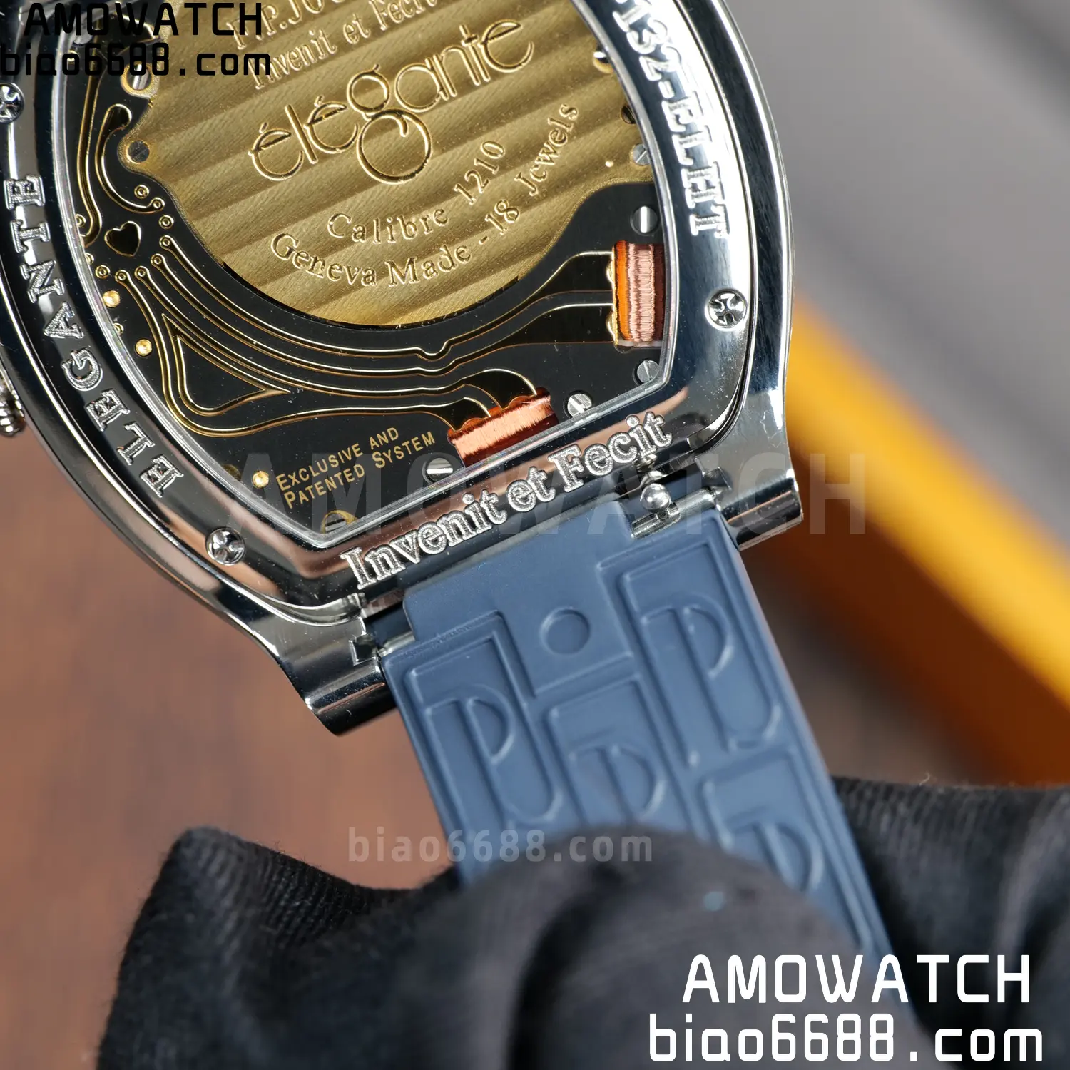 FPJ F.P.Journe Elegante FJ Factory Best Edition White Dial on Blue Rubber Strap Quartz V2 110 a212e5b83d757aa AMO Watch
