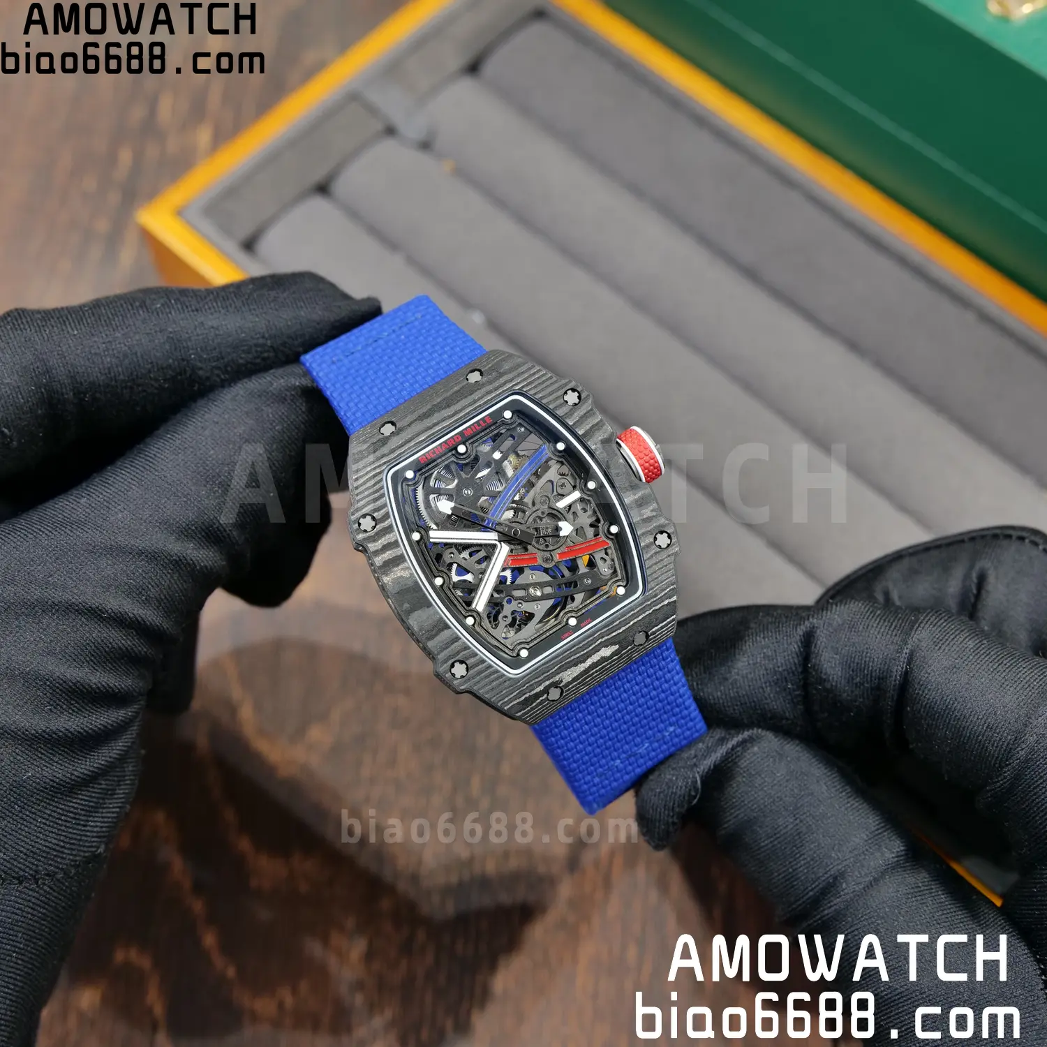 RICHARD MILLE RM67-02 Black NTPT RICH Factory PRO 1:1 France Blue/Red/White Skeleton Dial CRMA7 Super Clone V2 78 a2a7cbcc200b817 阿默表行AmoWatch