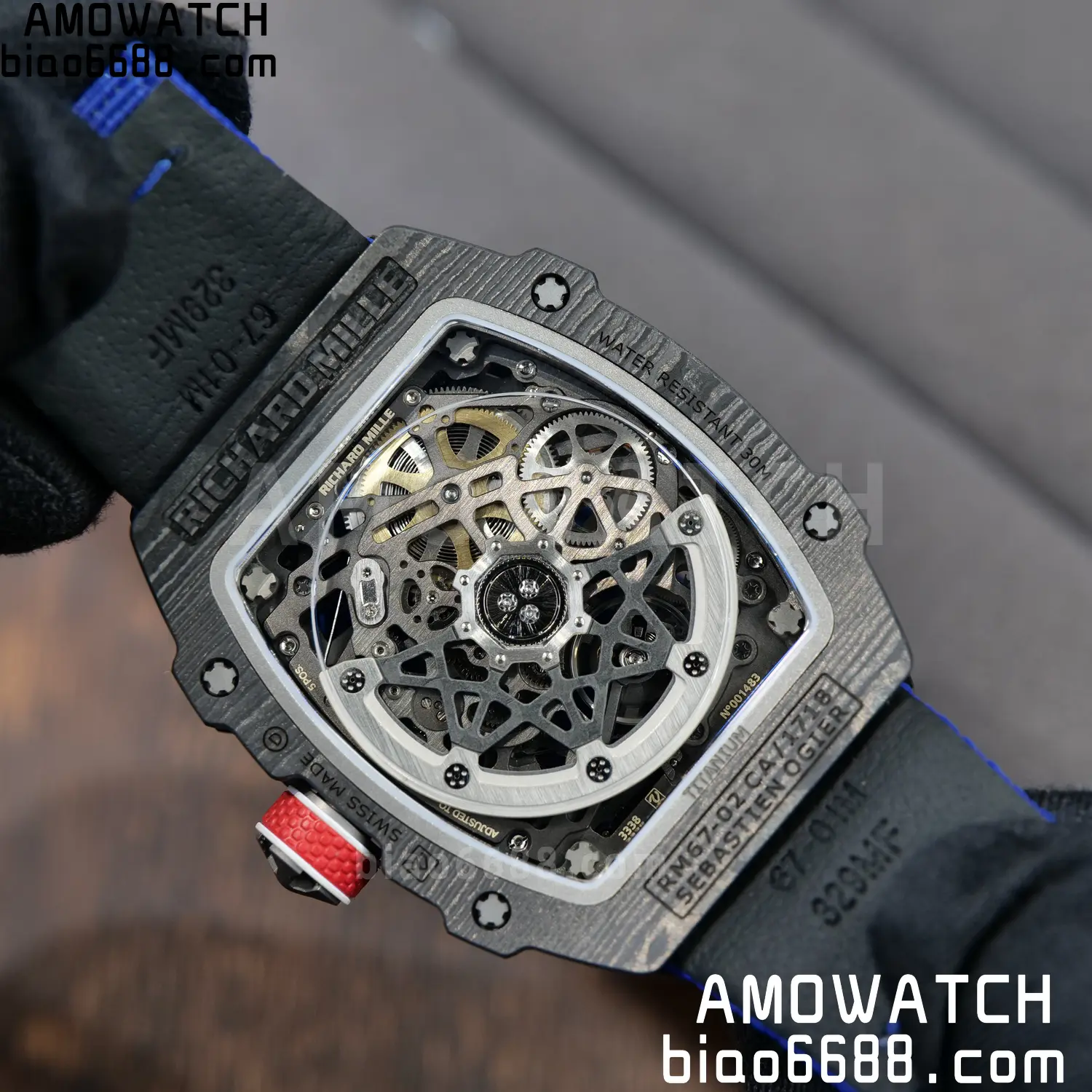 RICHARD MILLE RM67-02 Black NTPT RICH Factory PRO 1:1 France Blue/Red/White Skeleton Dial CRMA7 Super Clone V2 100 a43597bc256b92a 阿默表行AmoWatch