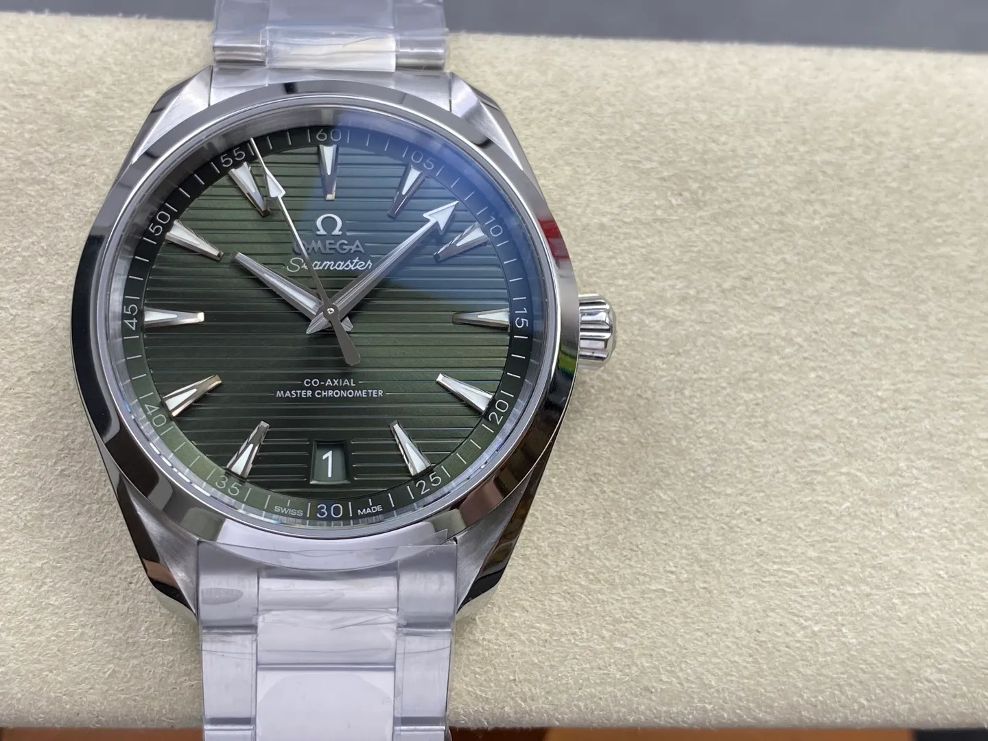OMEGA Aqua Terra 150M Master 38mm SS VSF 1:1 Best Edition Green Dial On SS Bracelet Super Clone A8800 22 a4f05702152cdd3 AMO Watch