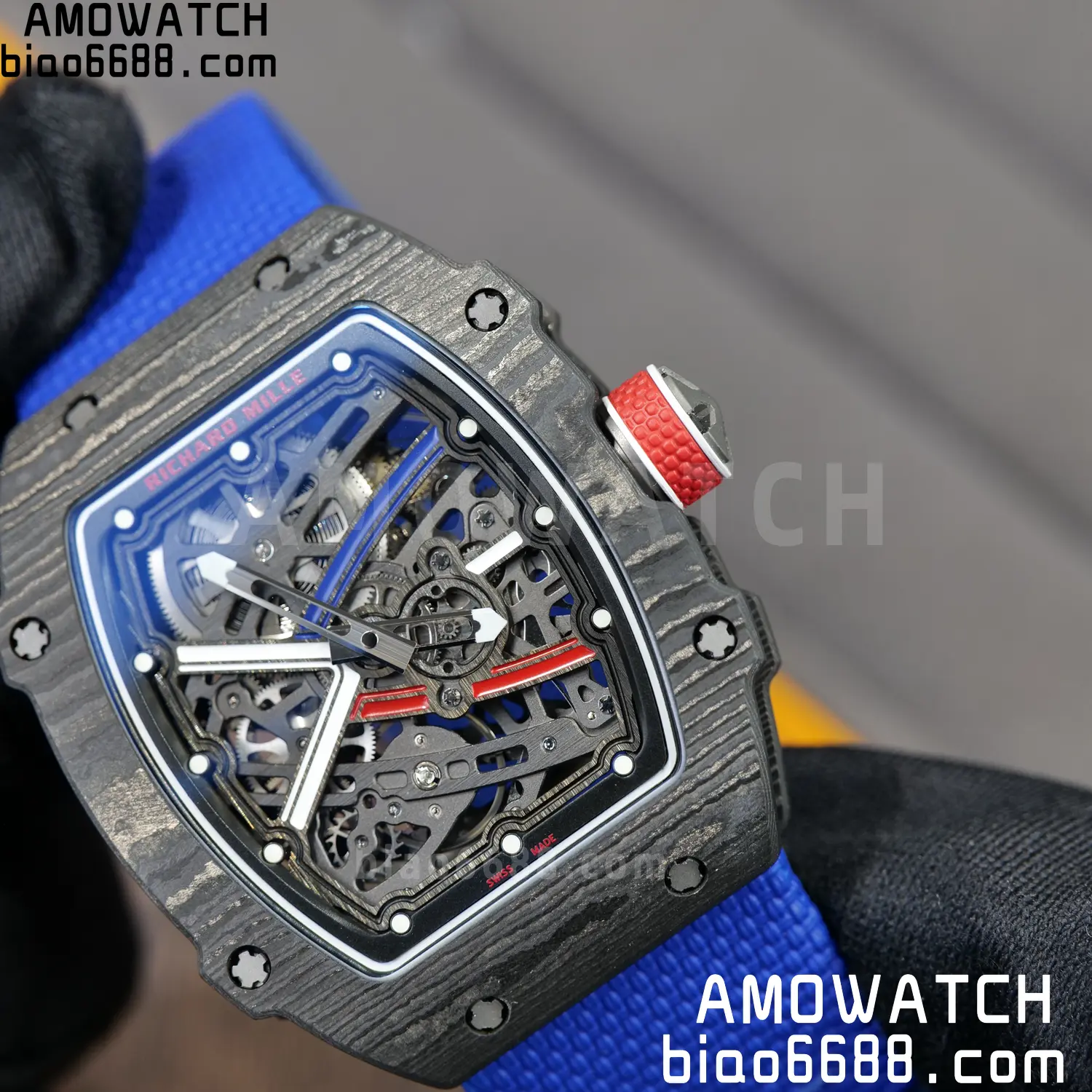 RICHARD MILLE RM67-02 Black NTPT RICH Factory PRO 1:1 France Blue/Red/White Skeleton Dial CRMA7 Super Clone V2 90 a93252ef1fa53d9 阿默表行AmoWatch