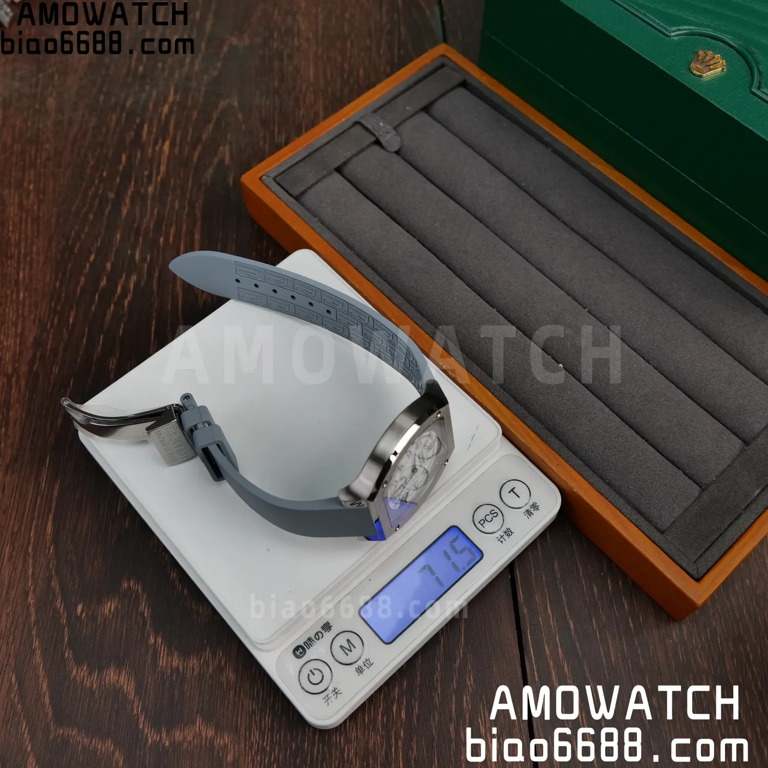 FPJ F.P.Journe Elegante FJ Factory Best Edition White Dial on Gray Rubber Strap Quartz V2 80 a9a0fba097caed9 AMO Watch