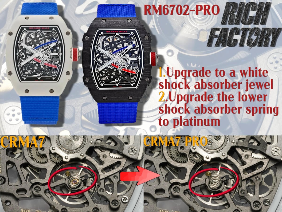 RICHARD MILLE RM67-02 Black NTPT RICH Factory PRO 1:1 France Blue/Red/White Skeleton Dial CRMA7 Super Clone V2 107 ad35fbcc64fd70f 阿默表行AmoWatch