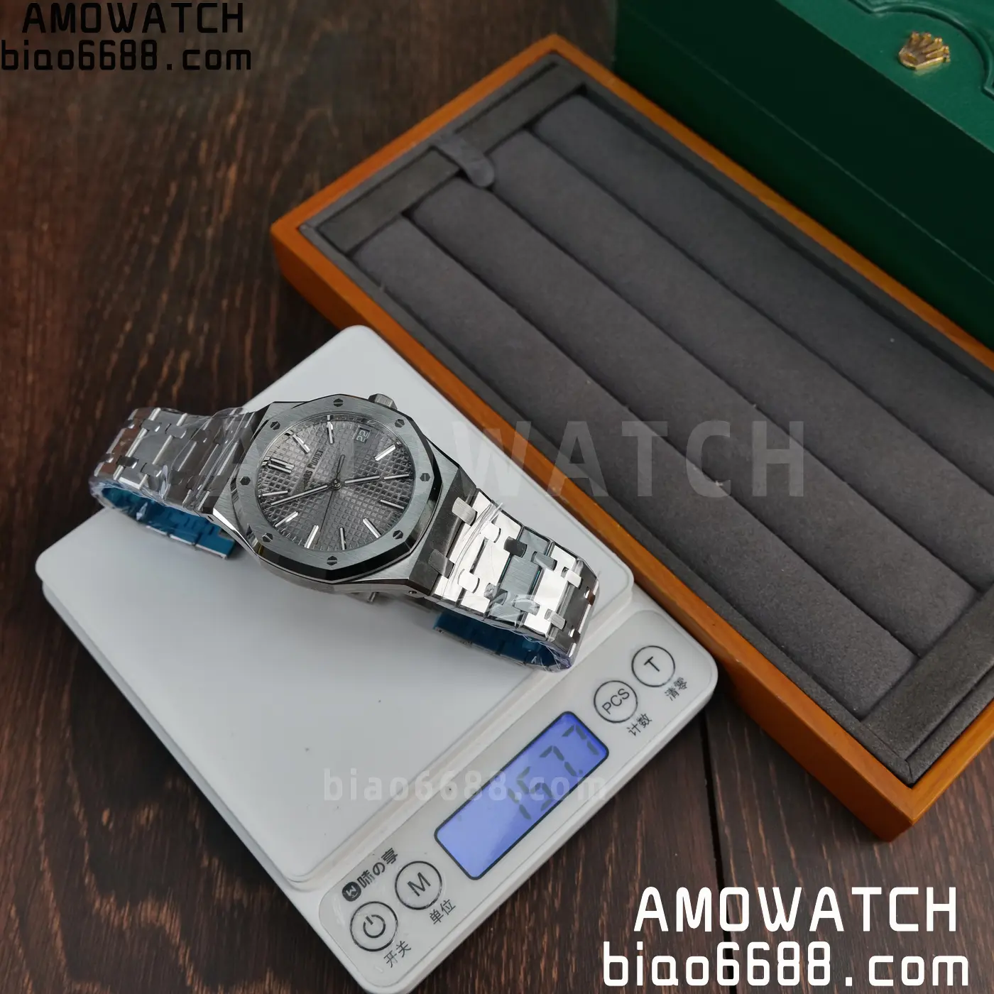 Royal Oak 41mm 15510 SS VSF 1:1 Best Edition Gray Textured Dial on SS Bracelet DD4302 Super Clone 83 ae9dab2464be3ab AMO Watch