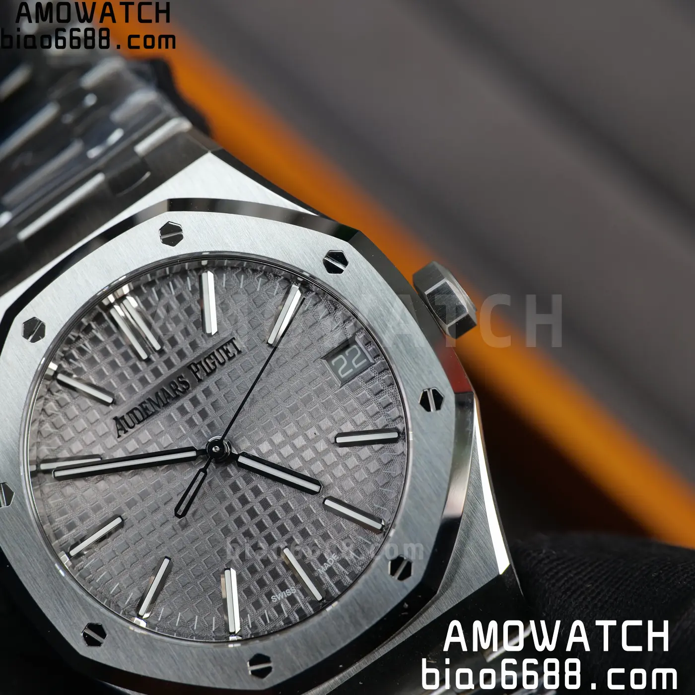 Royal Oak 41mm 15510 SS VSF 1:1 Best Edition Gray Textured Dial on SS Bracelet DD4302 Super Clone 103 b045c747cfcce5d AMO Watch