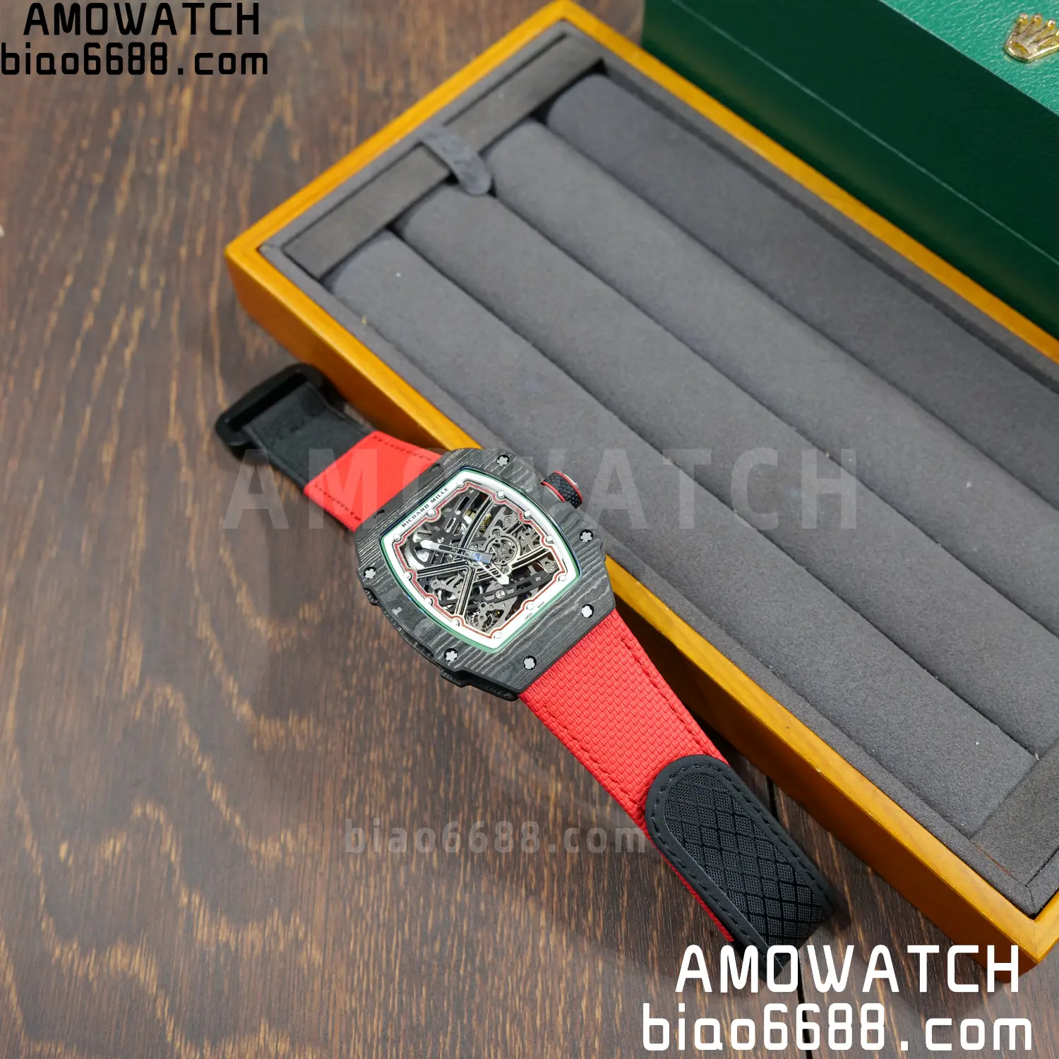 RICHARD MILLE 1:1 RM67-02 Black NTPT RICH Factory Pro 1:1 Italy Skeleton Dial White Nylon Strap CRMA7 Super Clone V2 79 b06db6d5e06641c AMO Watch