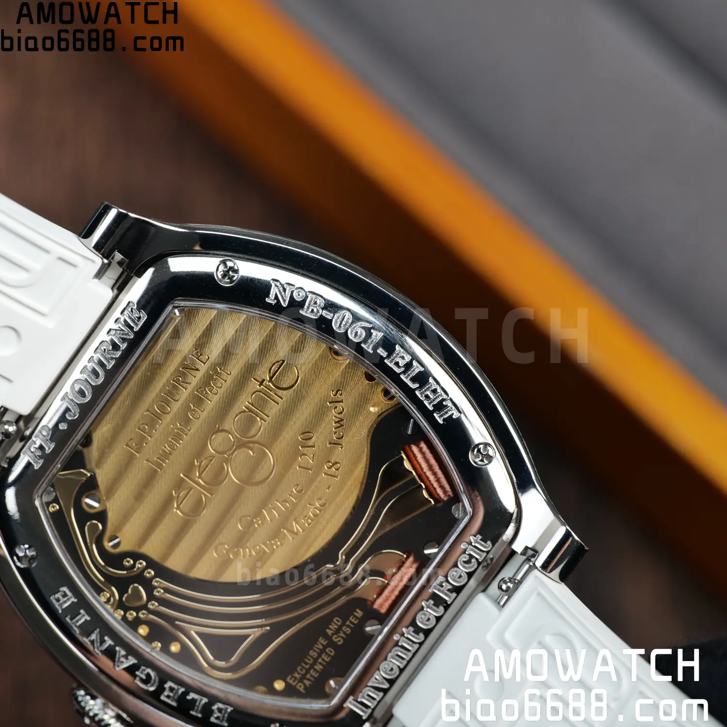 FPJ F.P.Journe Elegante FJ Factory Best Edition White Dial on White Rubber Strap Quartz V2 105 b0e09ff3146a644 AMO Watch